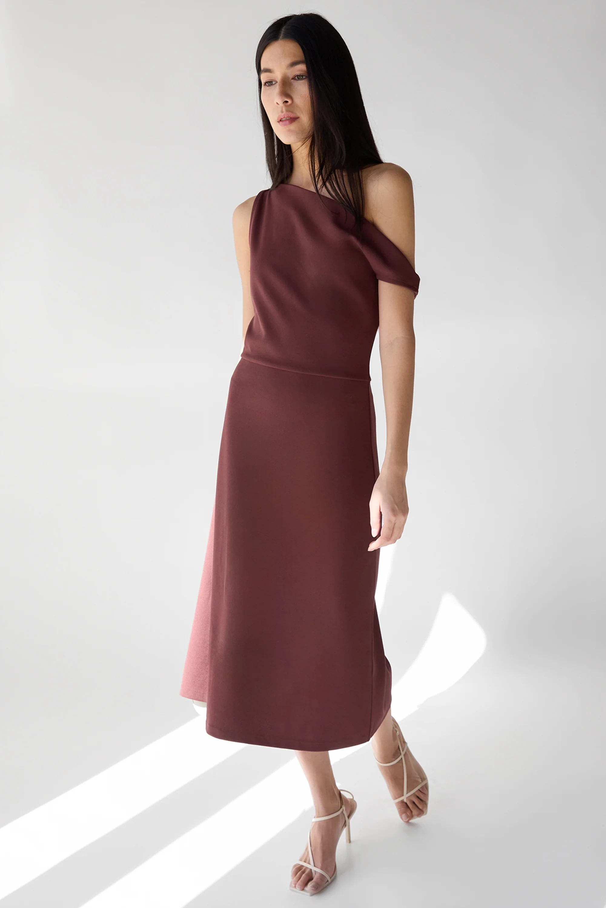 ASYMMETRIC ONE SHOULDER KNIT DRESS - Image 6