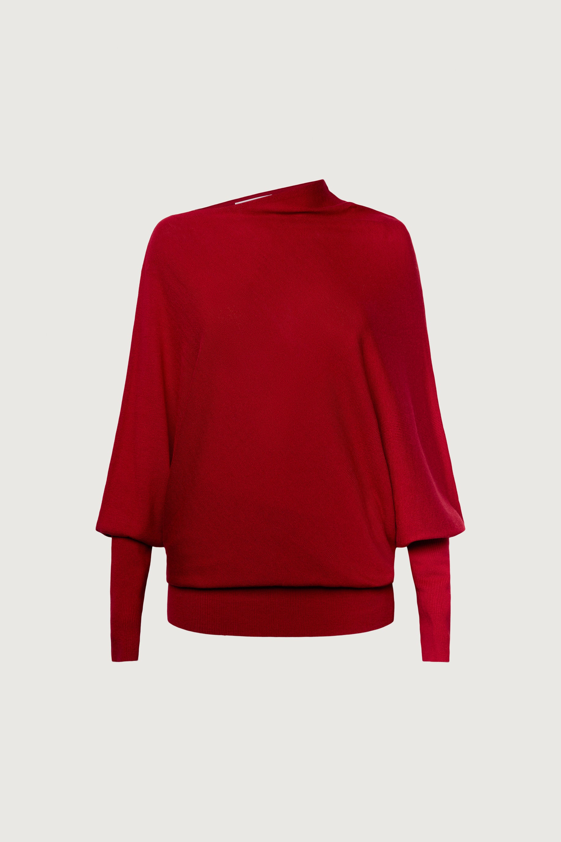 ASYMMETRICAL SWEATER WITH CUFFED SLEEVE - Image 13