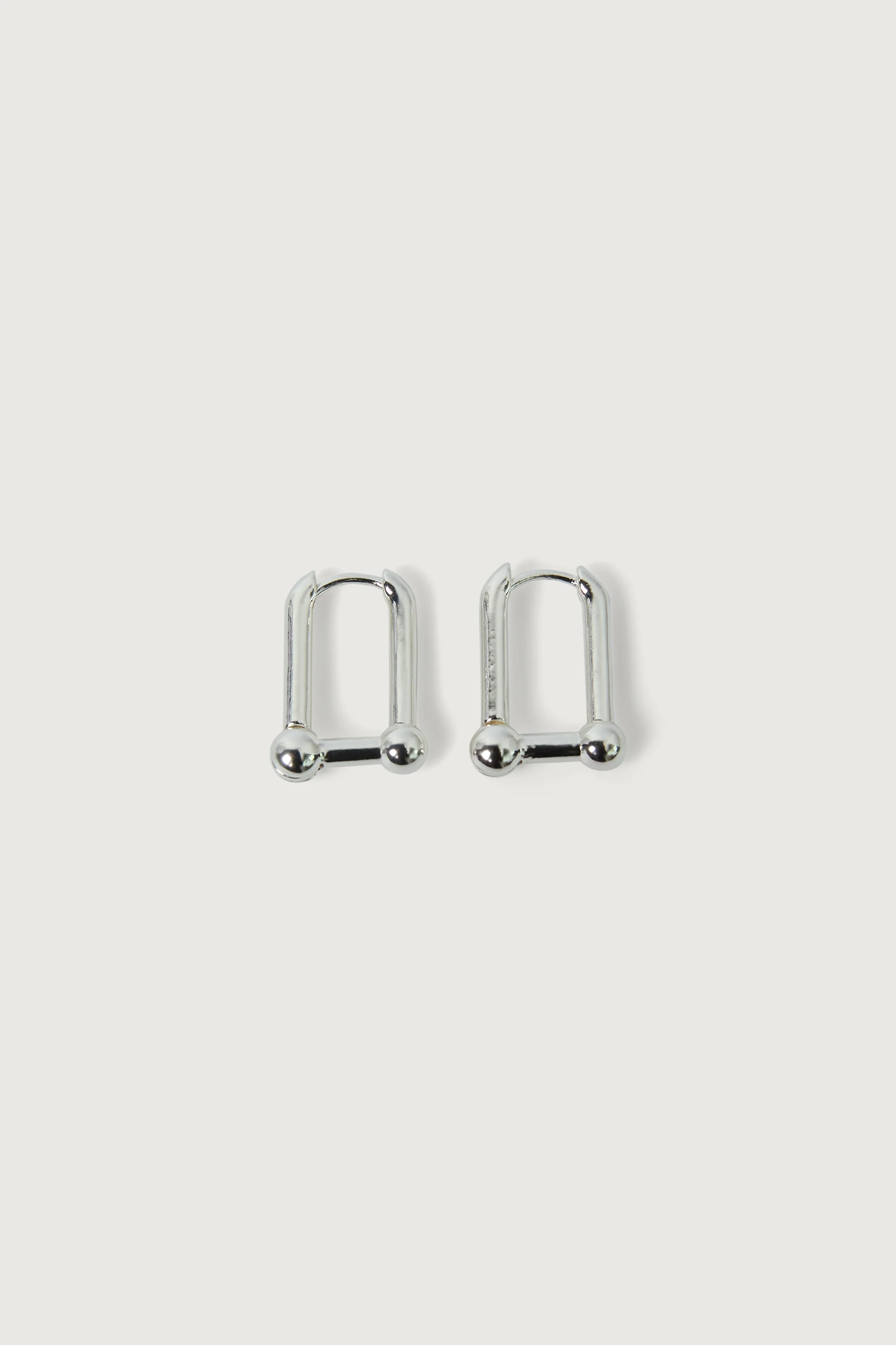 BALL LINK HOOP EARRINGS - Image 4