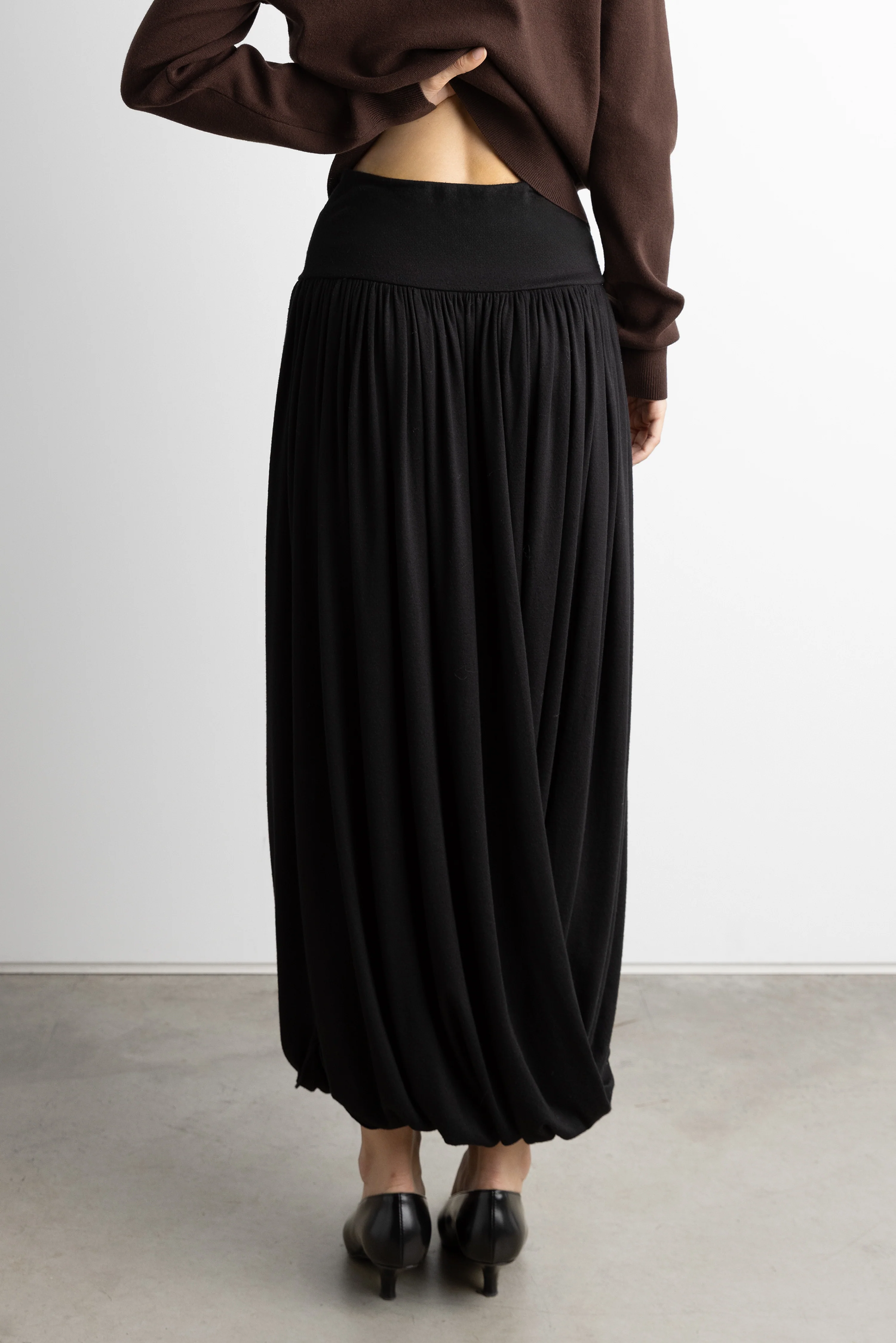 DRAPED MIDI SKIRT - Image 4