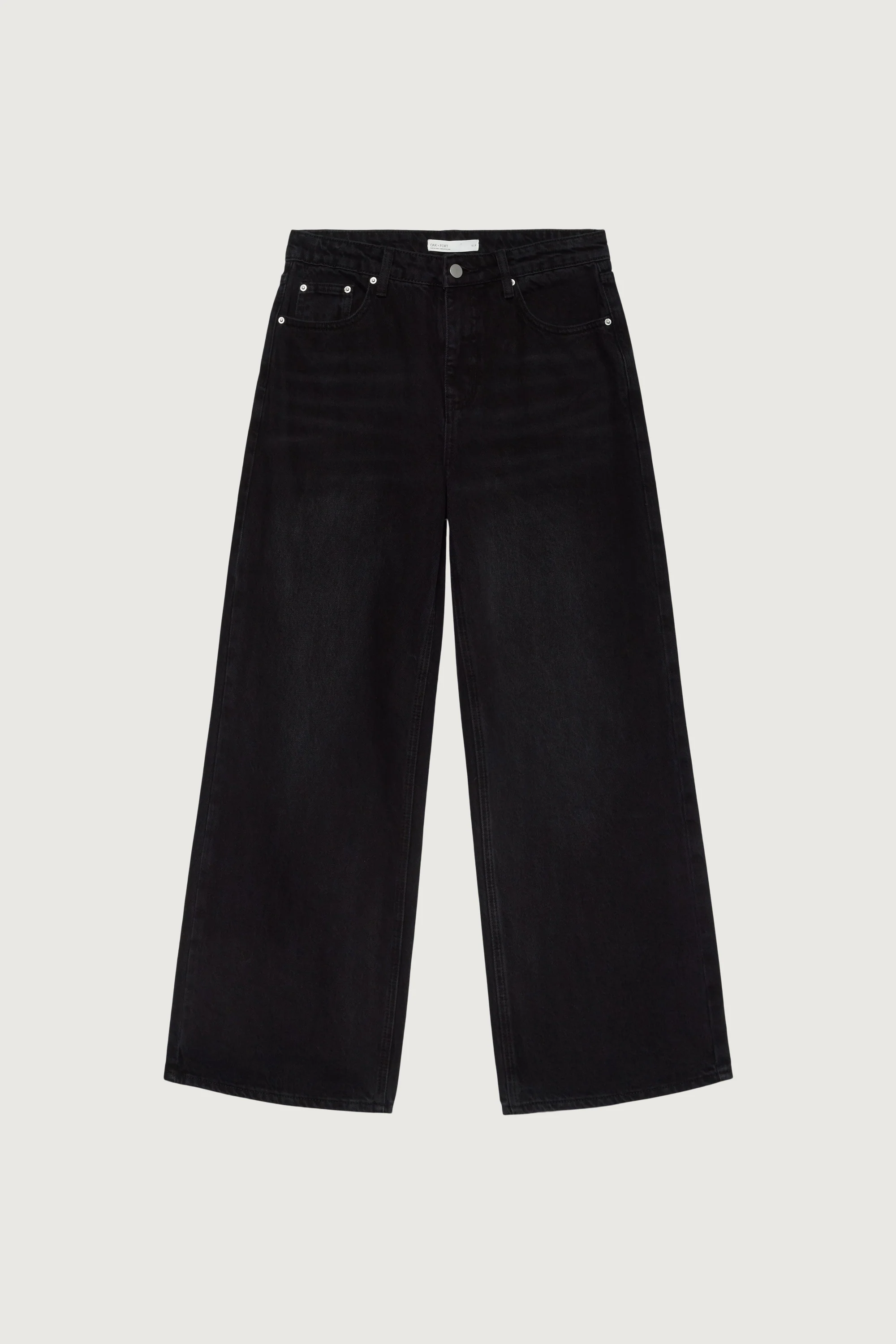 MID-RISE WIDE LEG BLACK WASH JEAN - Image 5