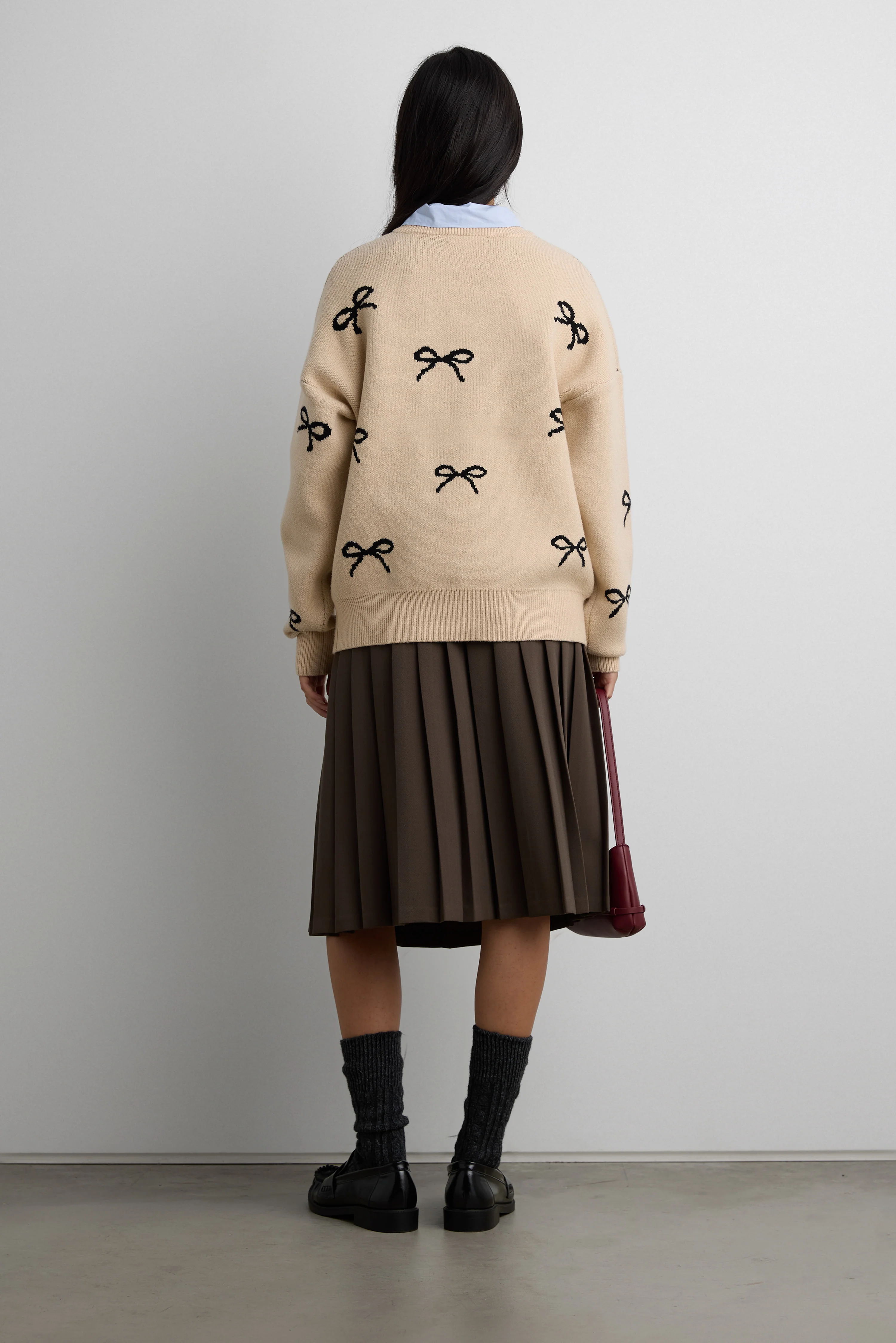 BOW JACQUARD KNIT SWEATER - Image 4