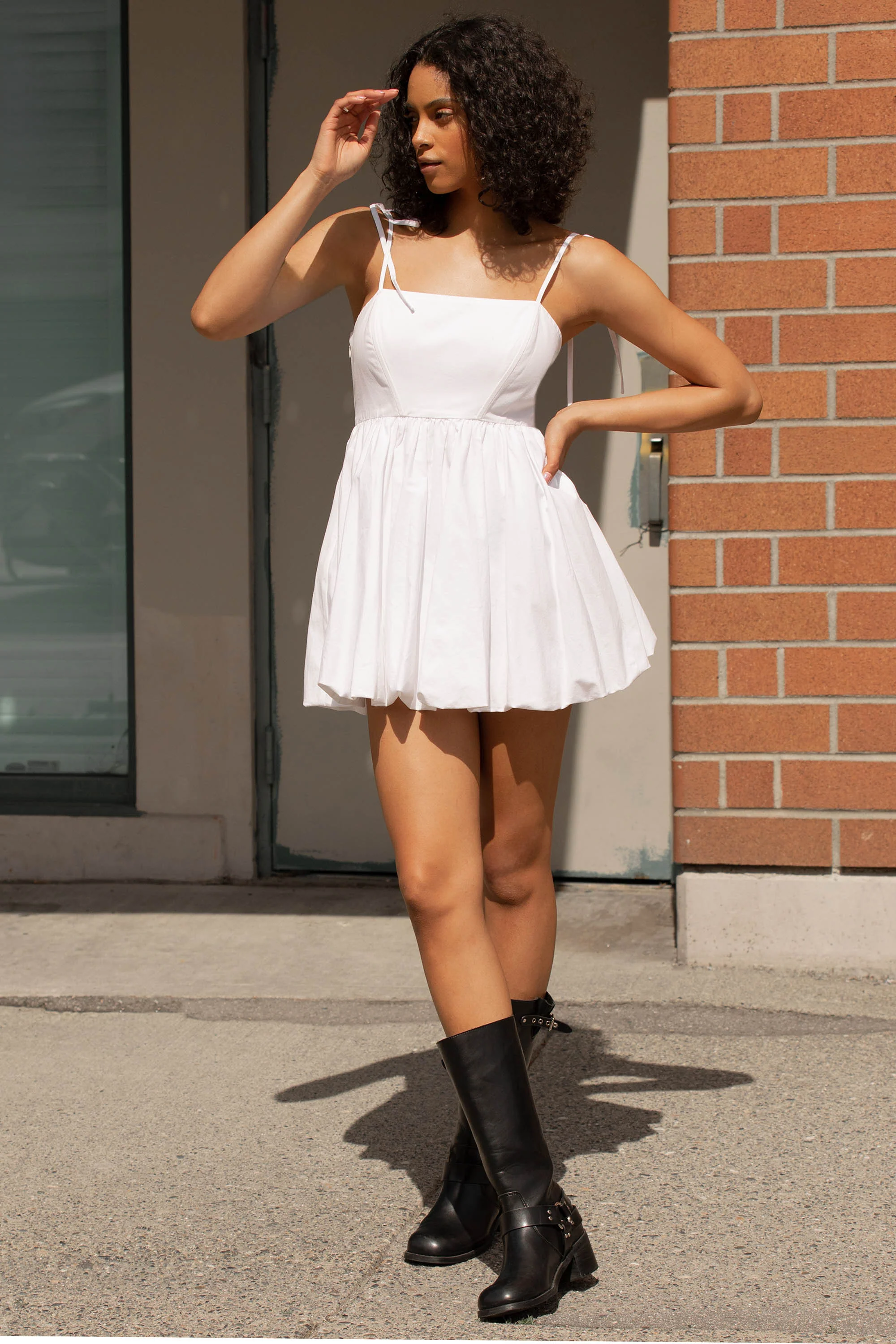 BUBBLE HEM MINI DRESS - Image 6