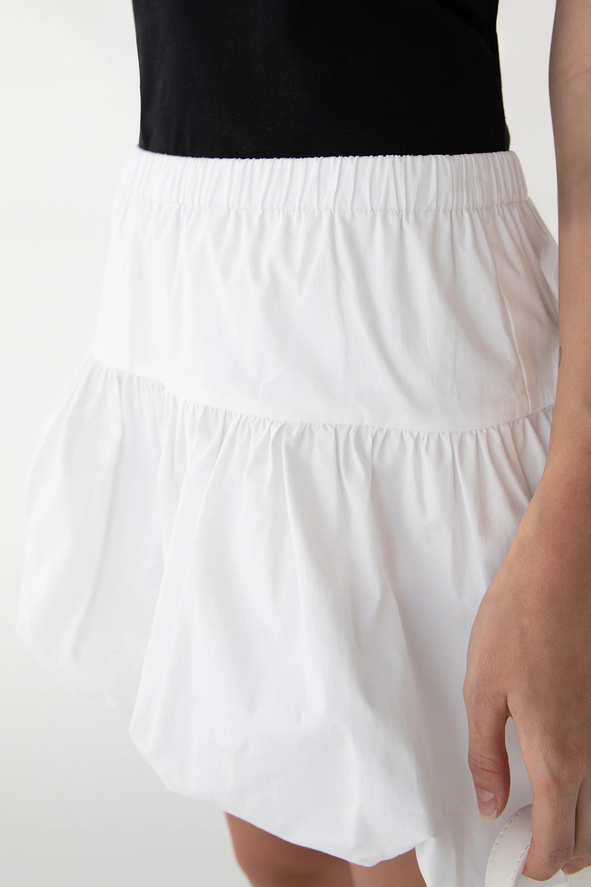 BUBBLE HEM MINI SKIRT - Image 3