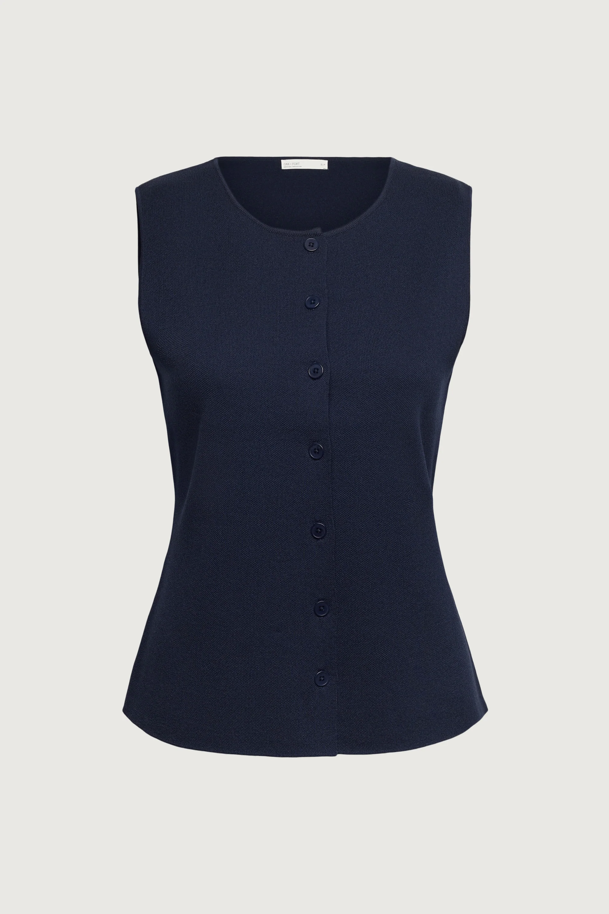 BUTTON FRONT KNIT SLEEVELESS VEST - Image 6
