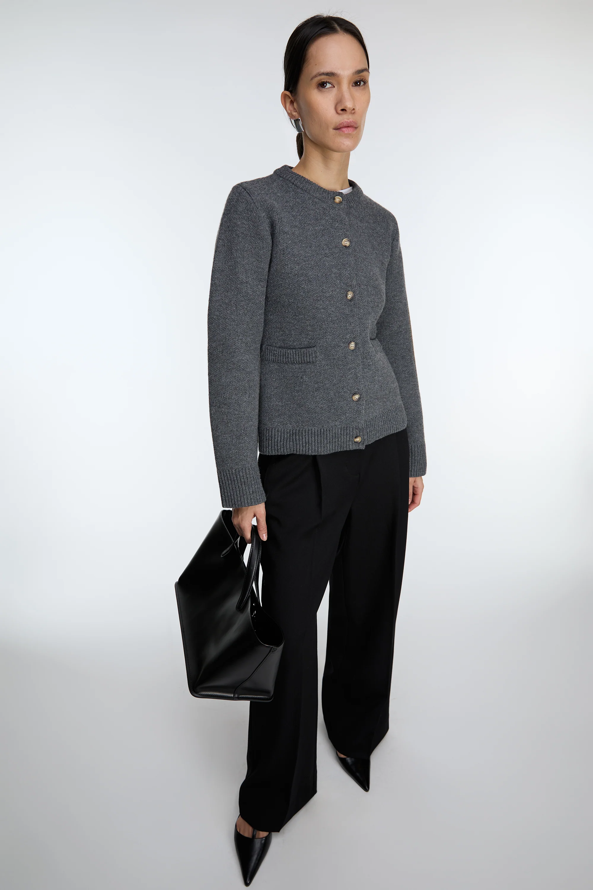 BUTTON UP CARDIGAN WITH POCKETS - Image 2