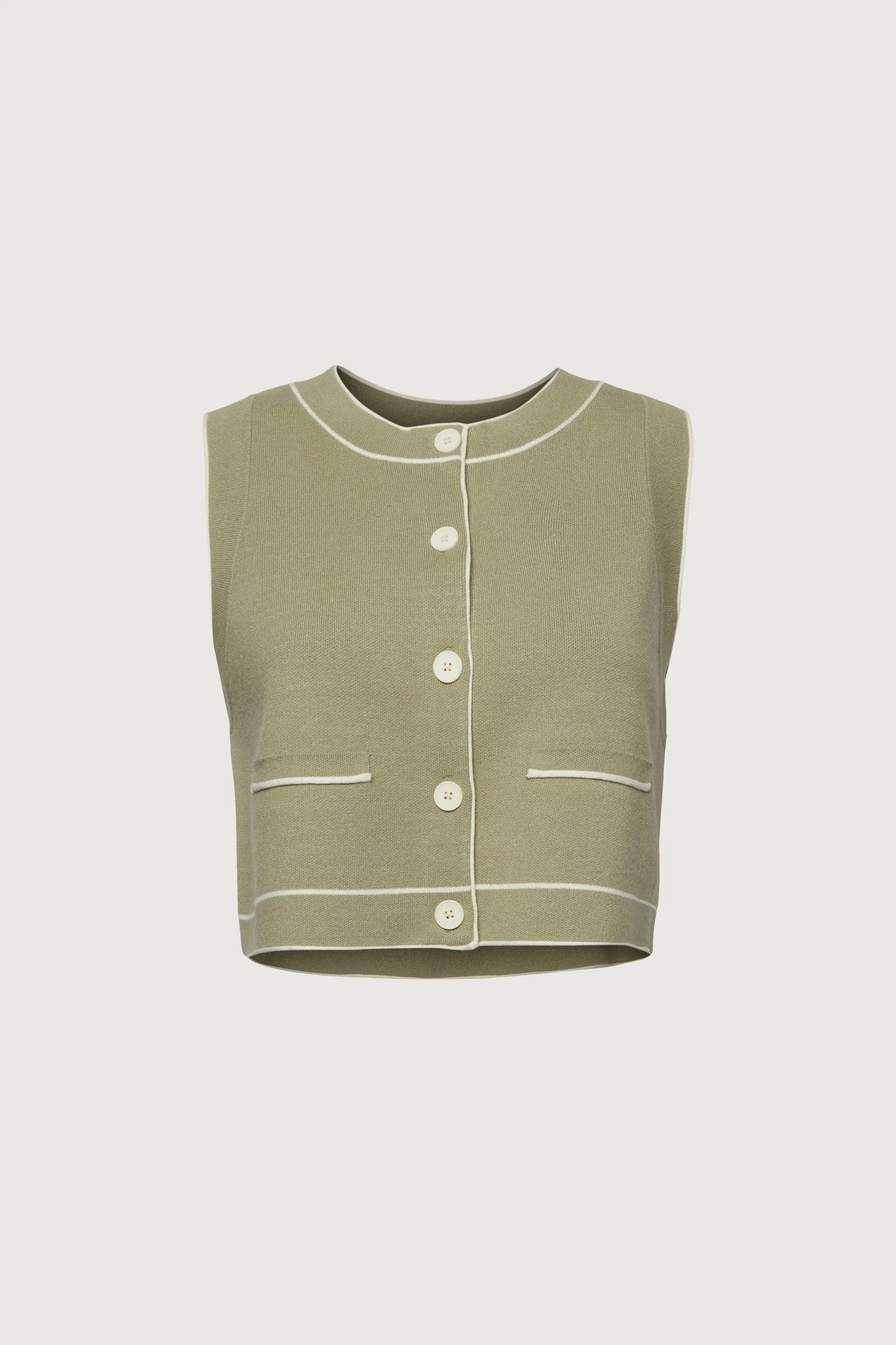 BUTTON UP SWEATER VEST - Image 11