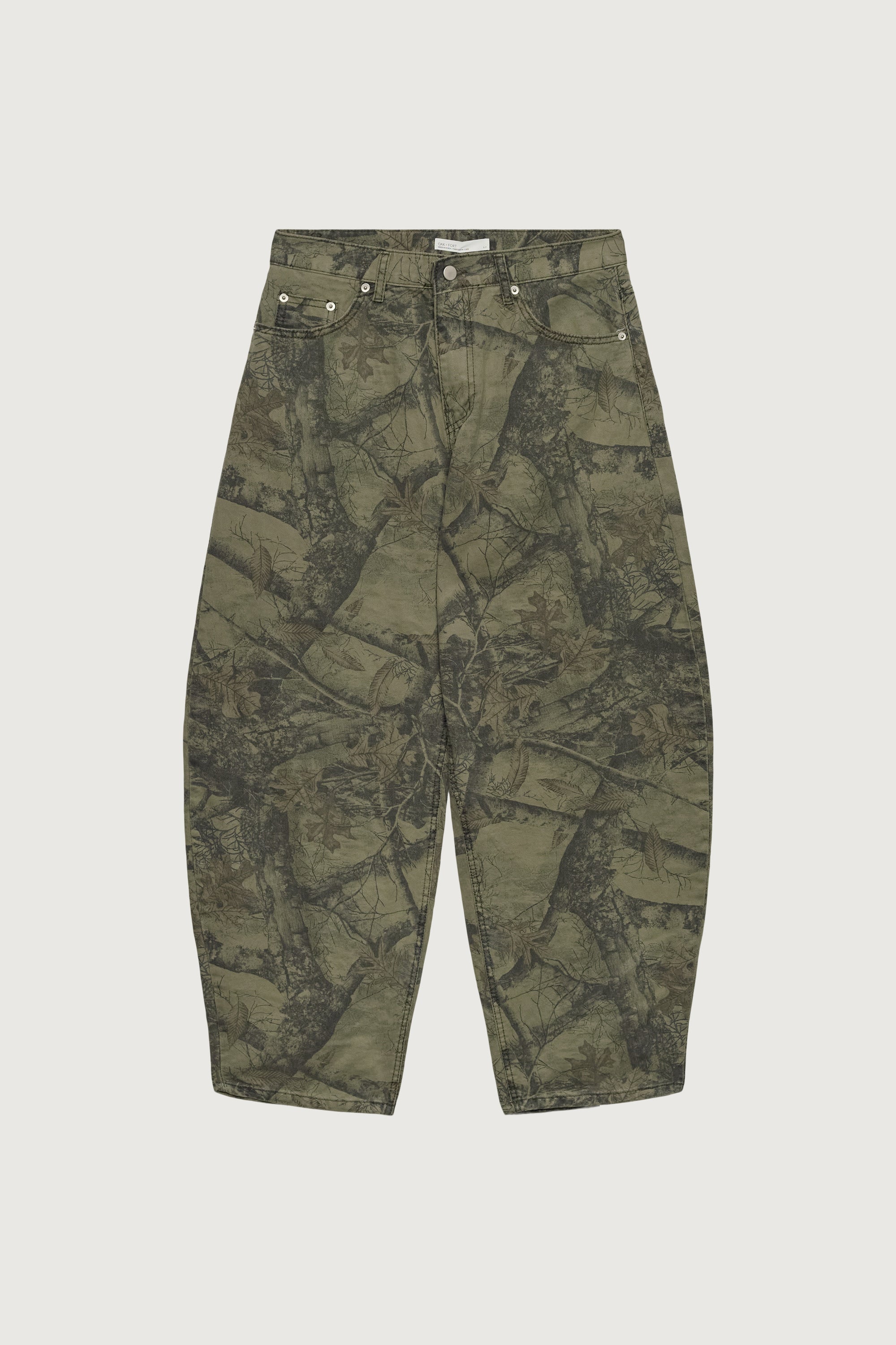 CAMO PRINT BARREL LEG PANT - Image 9