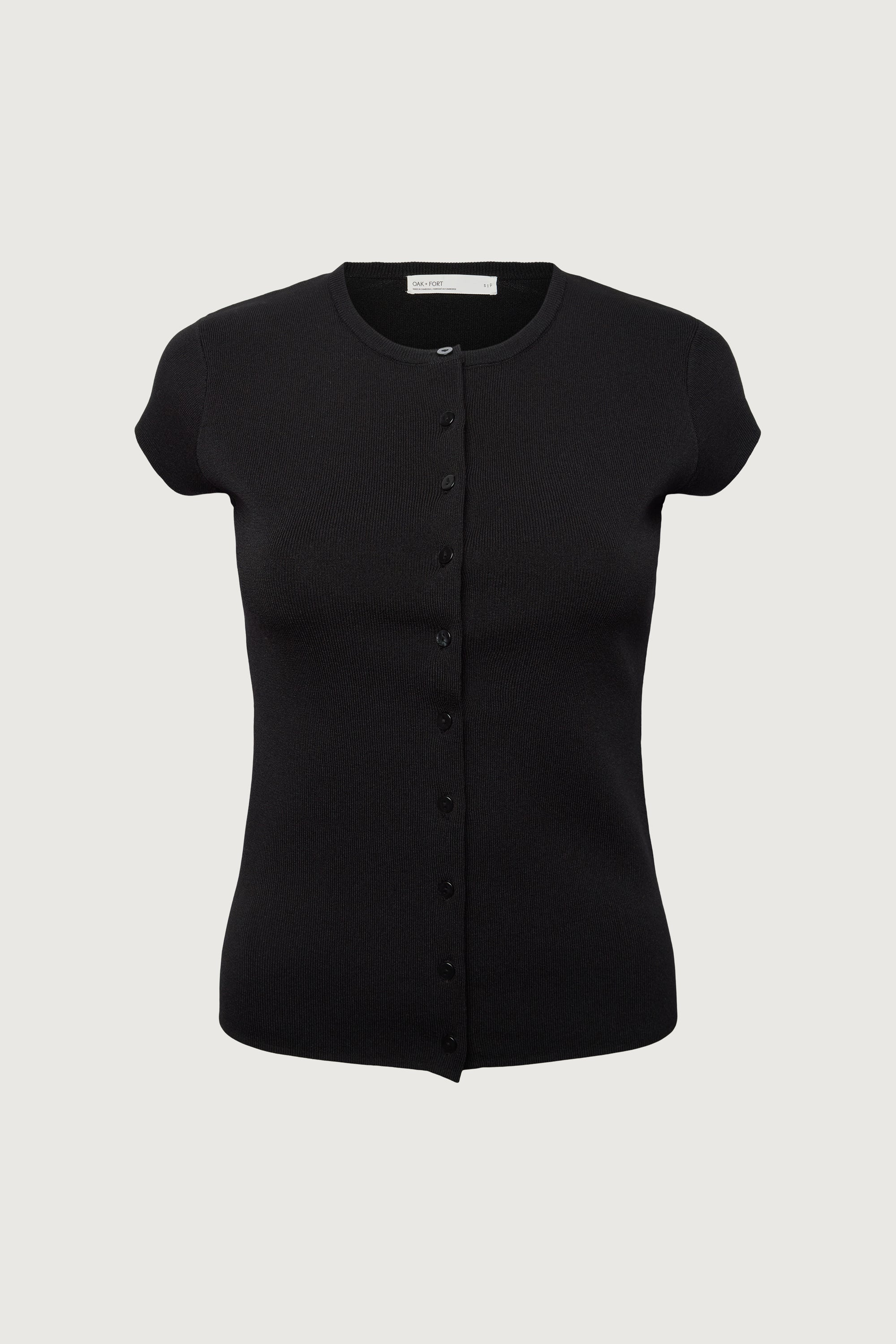 CAP SLEEVE BUTTON FRONT SWEATER - Image 6