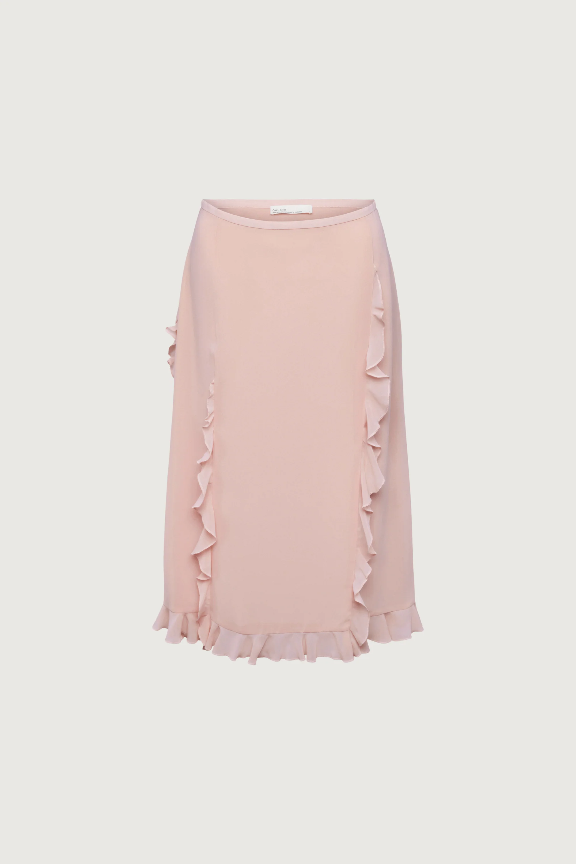 CHIFFON RUFFLED MIDI SKIRT - Image 8