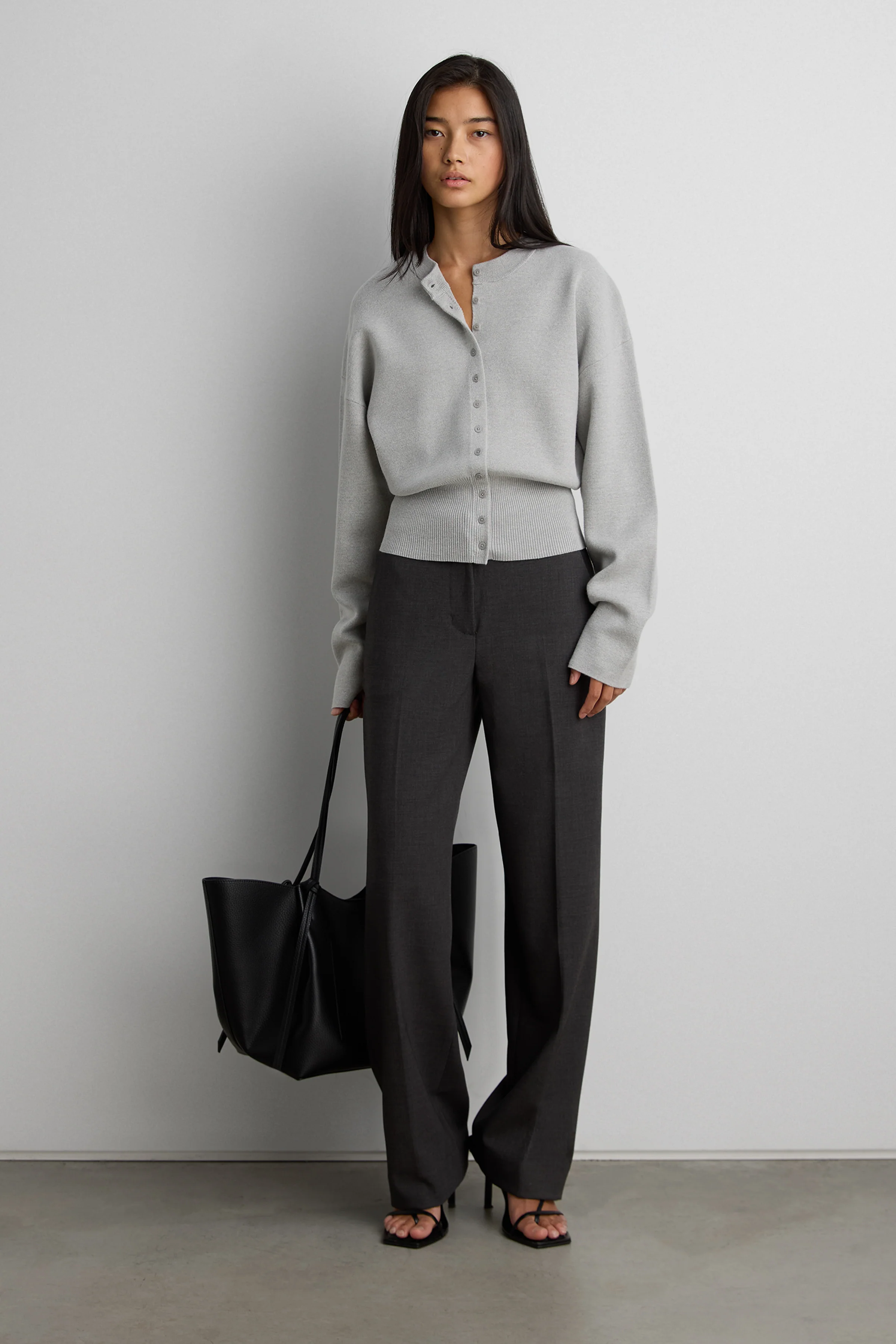 CINCHED WAIST BUTTON FRONT CARDIGAN - Image 3