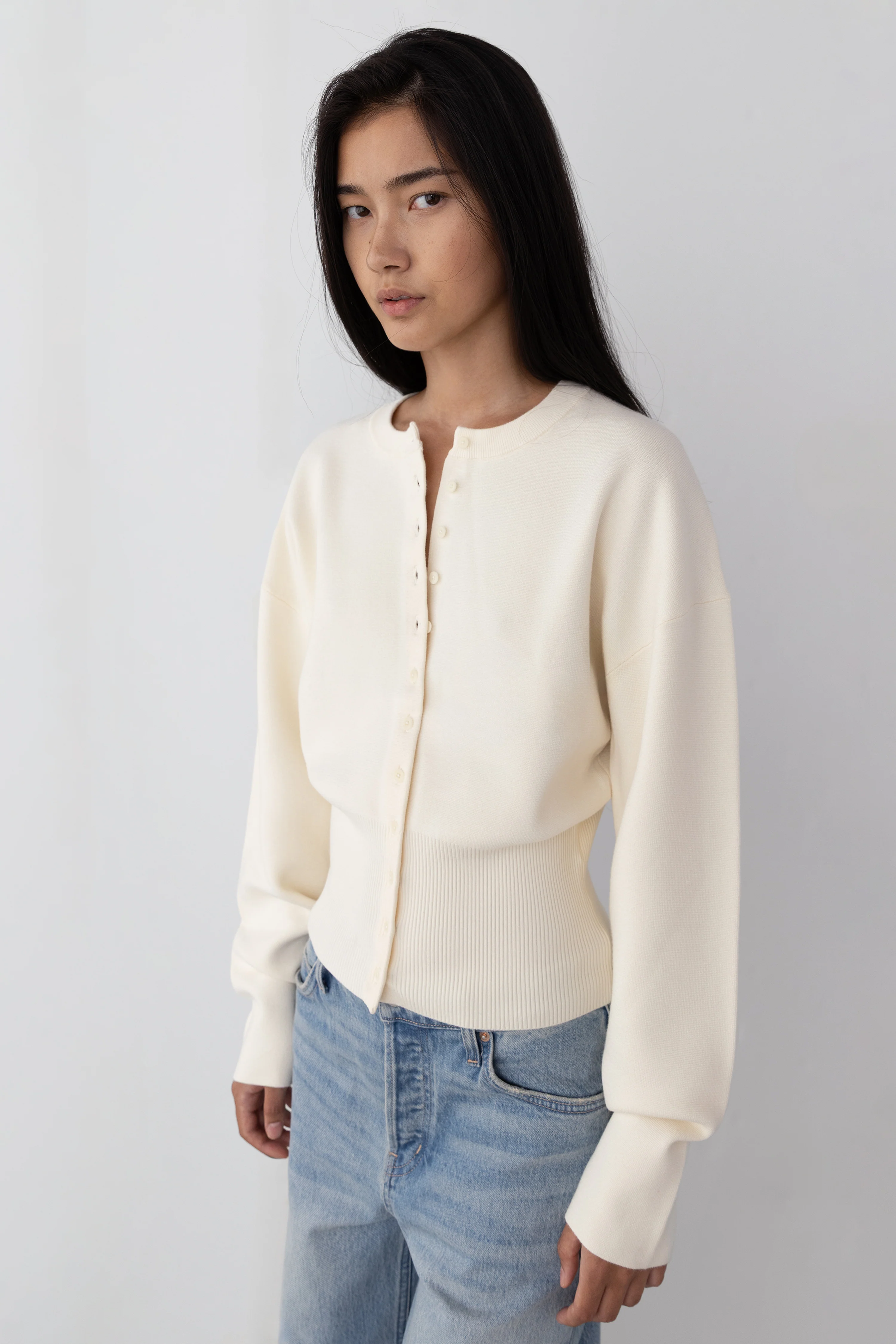 CINCHED WAIST BUTTON FRONT CARDIGAN - Image 7