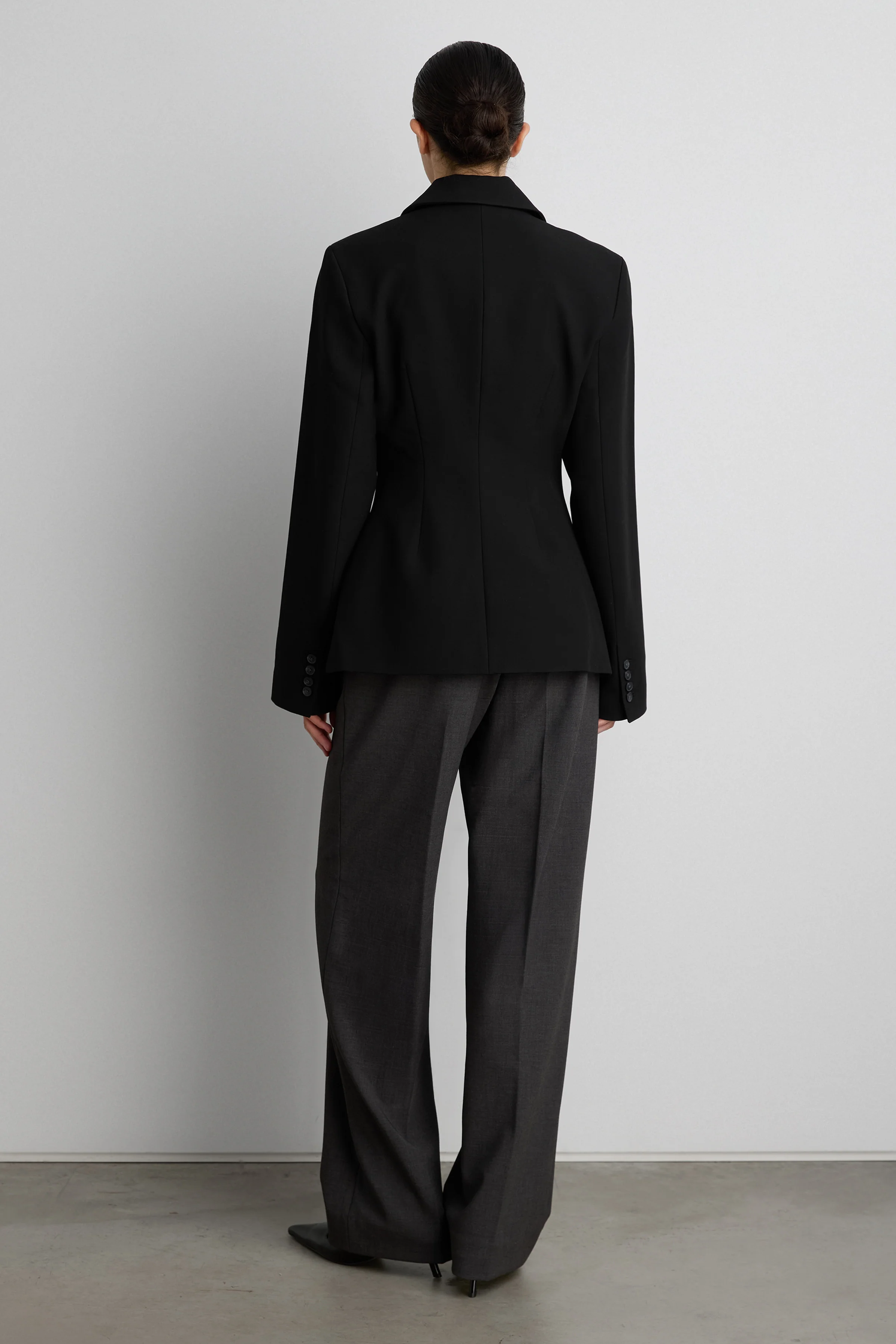 CINCHED WAIST DOUBLE-BREASTED BLAZER - Image 9