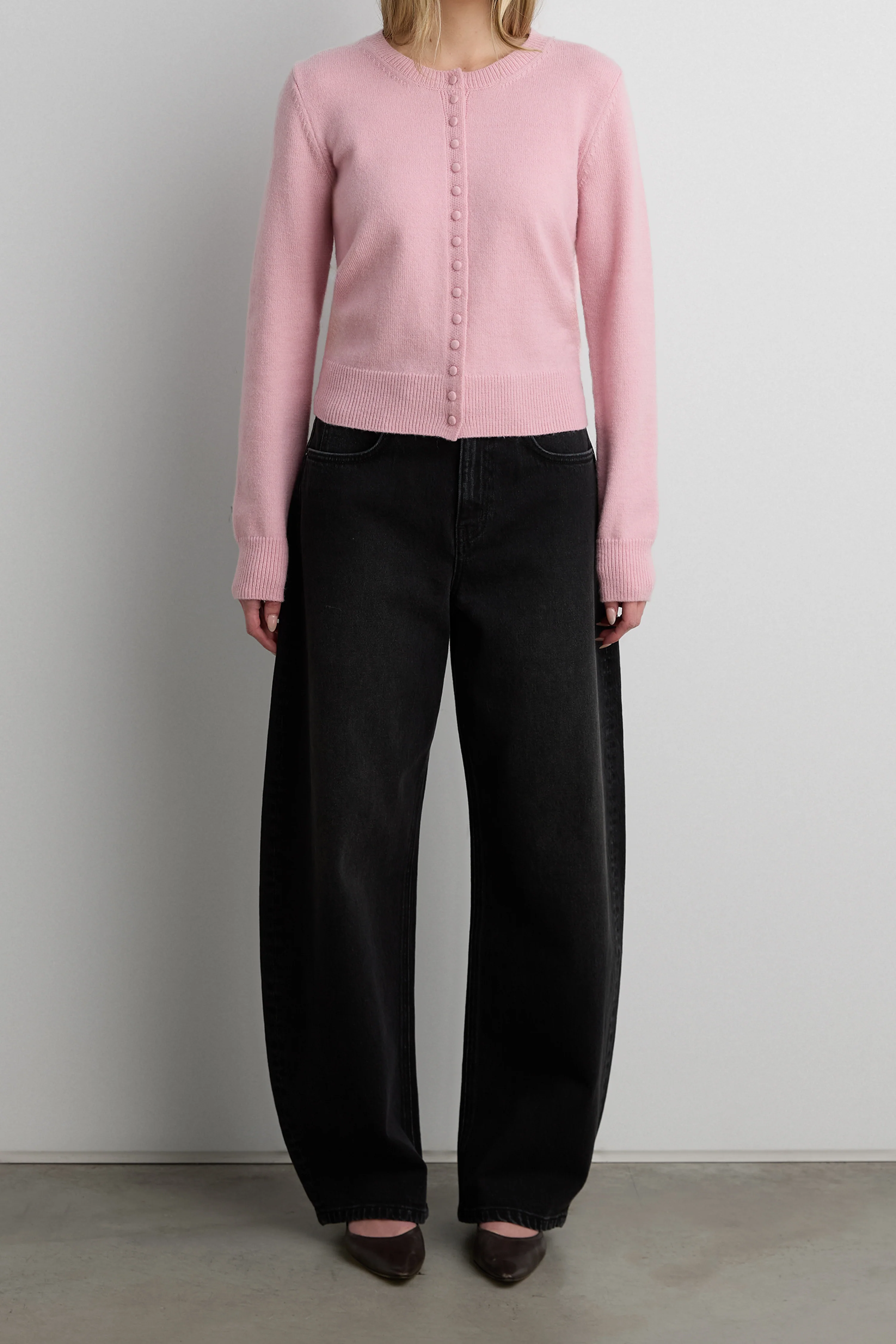 CLASSIC FIT CARDIGAN WITH COVERED BUTTONS - Image 3