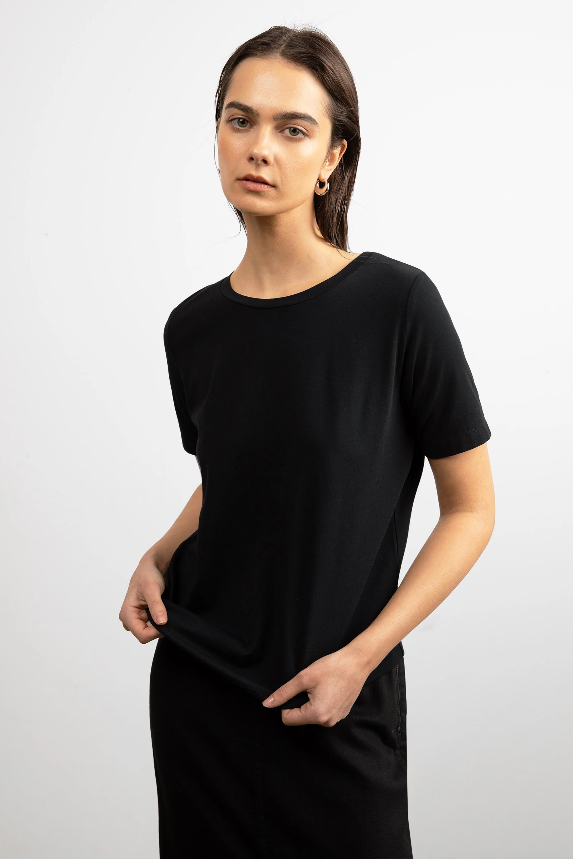 COTTON MODAL CREWNECK T-SHIRT - Image 6