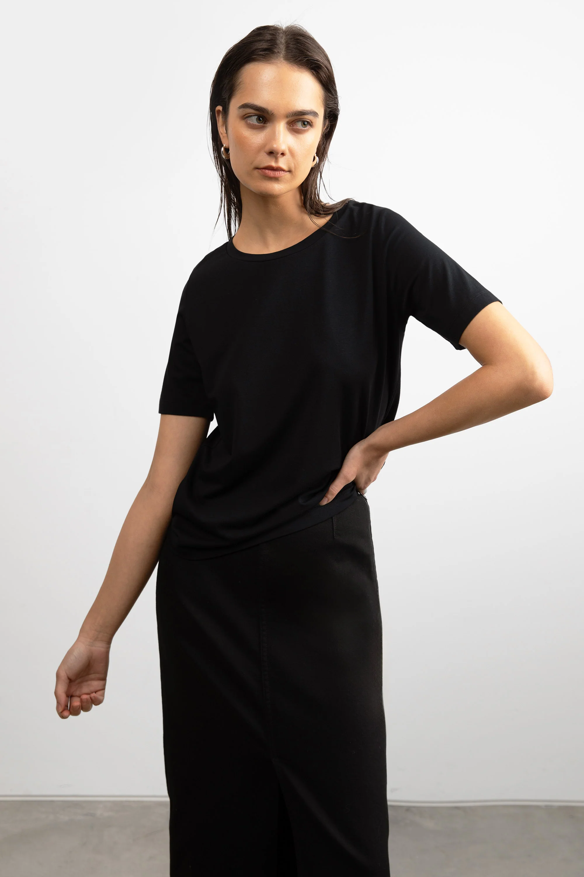 COTTON MODAL CREWNECK T-SHIRT - Image 7