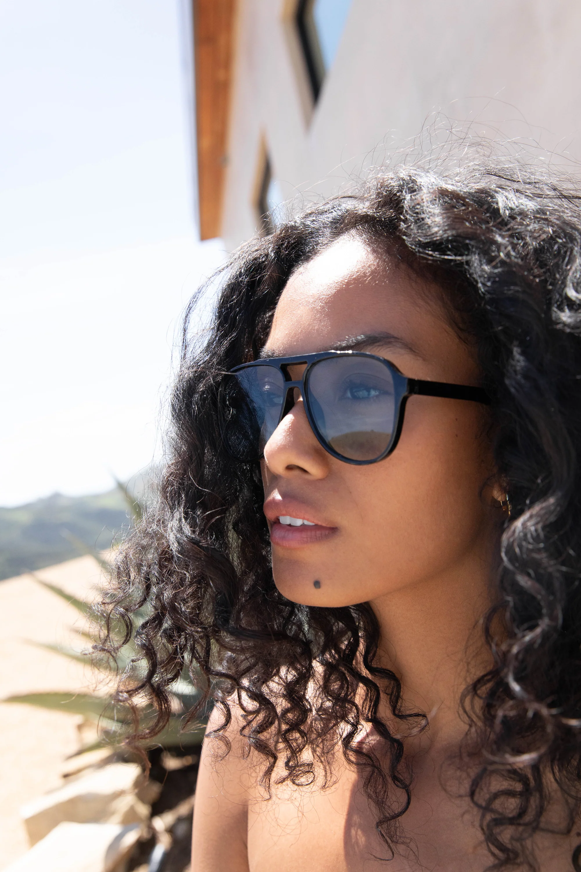 COLOURED LENS AVIATOR SUNGLASSES - Image 3