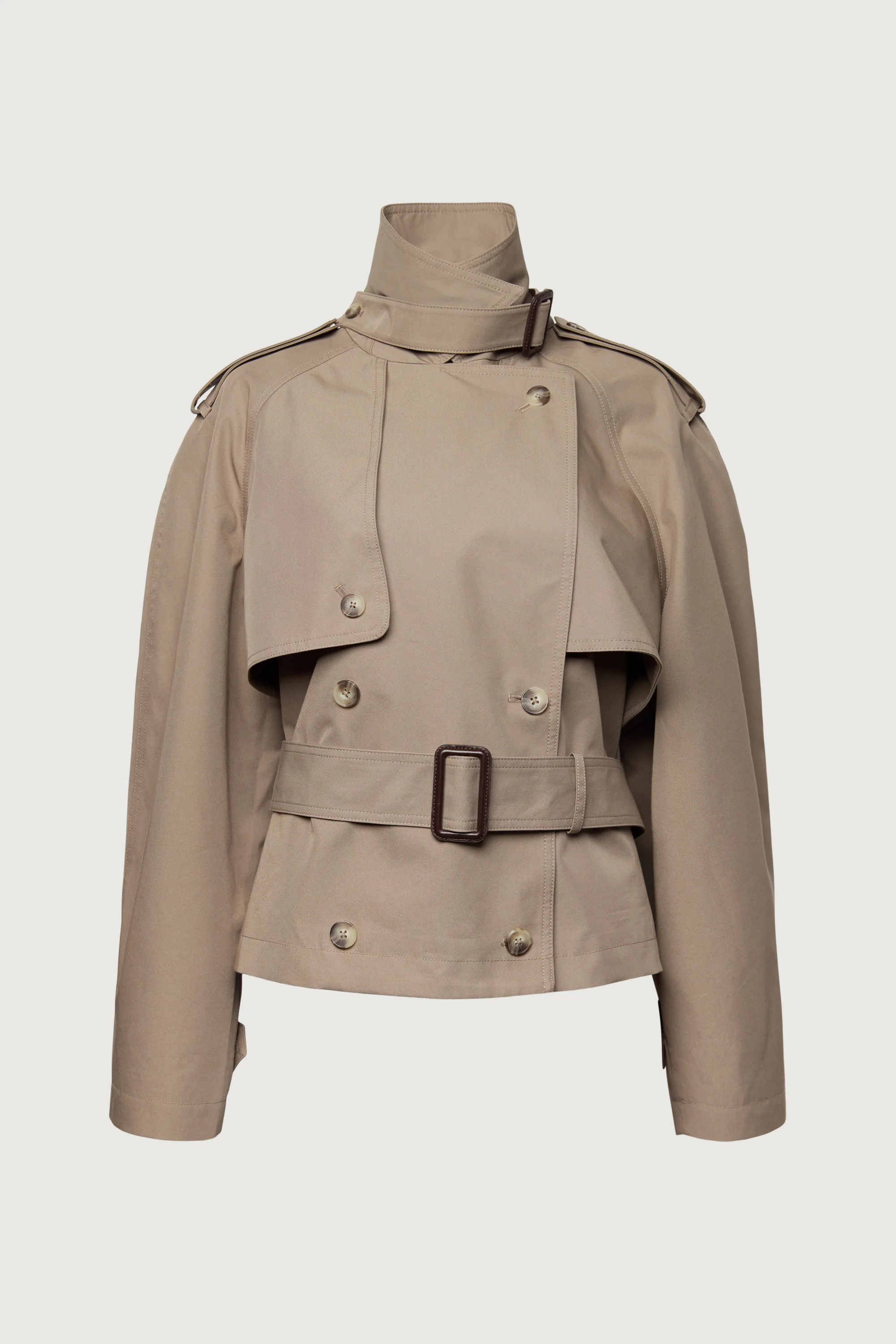 SHORT BELTED TRENCH COAT - Image 16