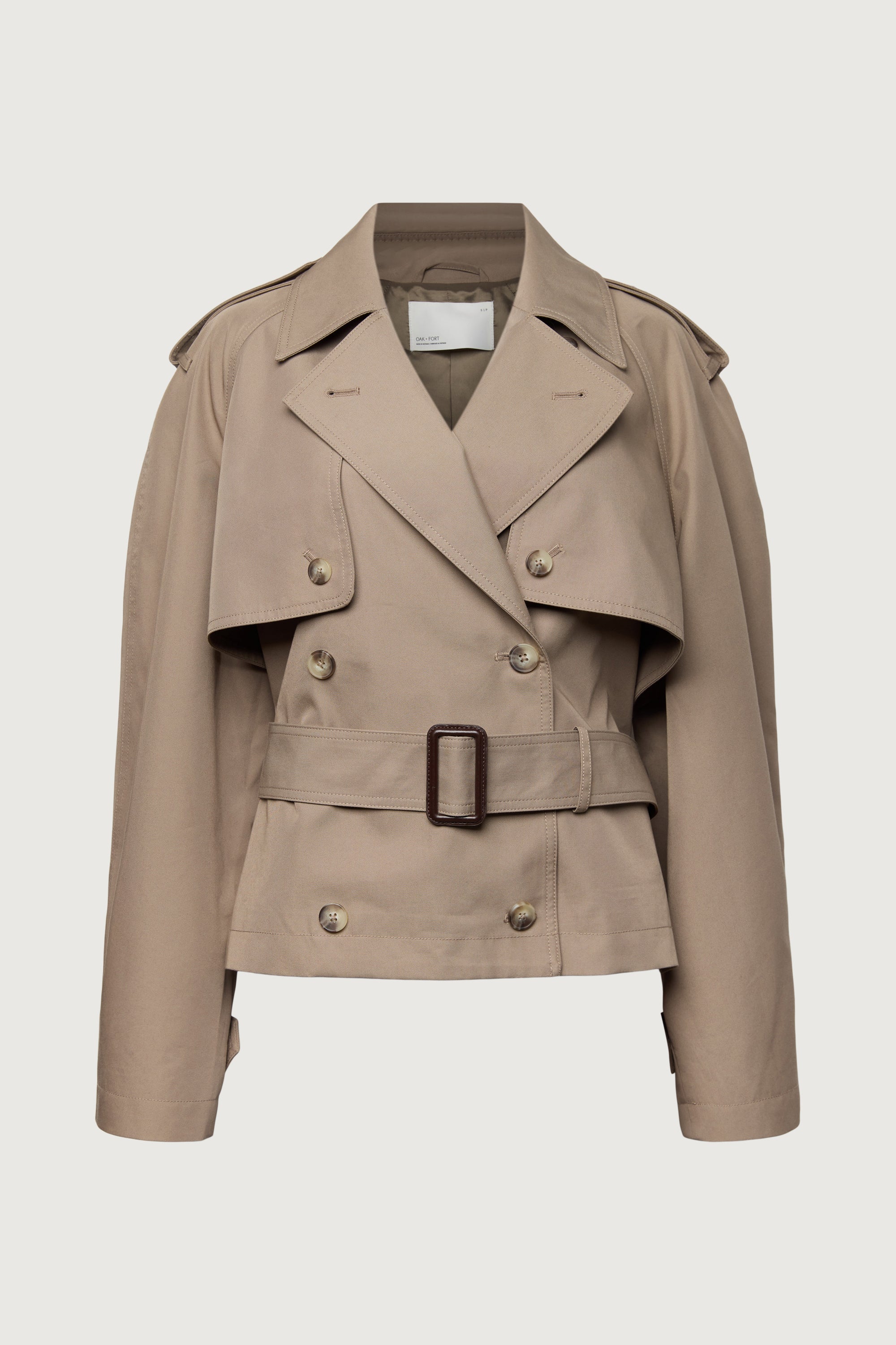 SHORT BELTED TRENCH COAT - Image 17