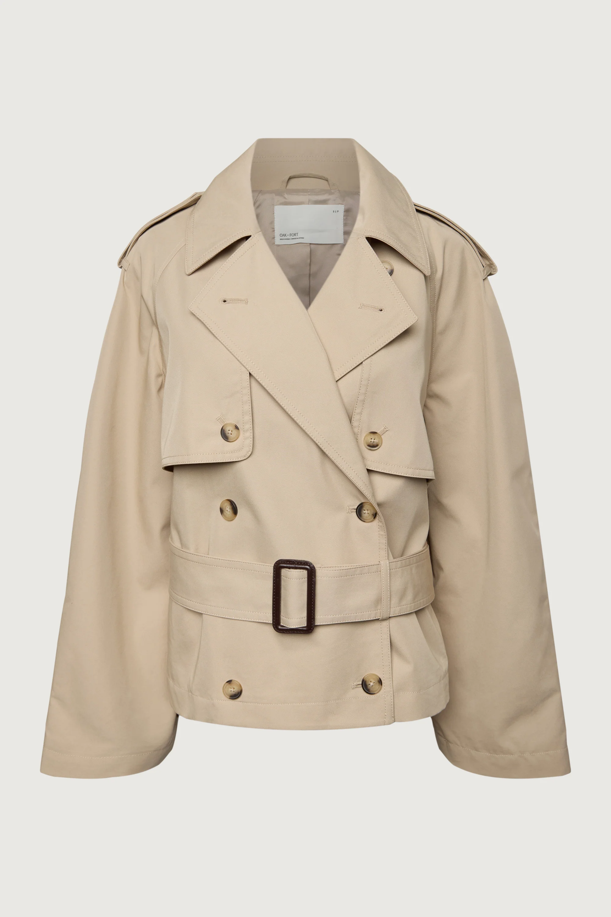 SHORT BELTED TRENCH COAT - Image 8