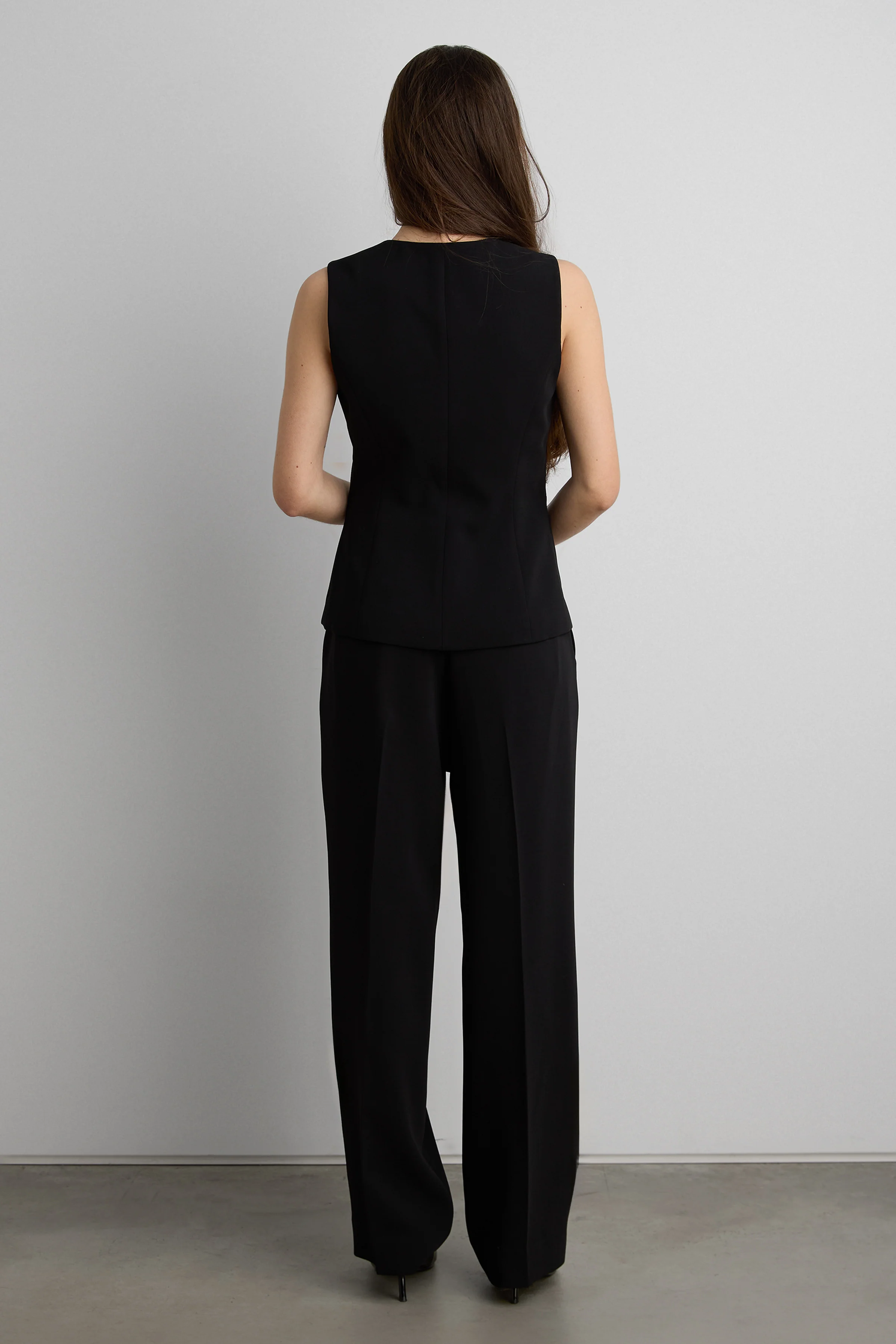 CREPE WIDE LEG TAILORED TROUSER - Image 8