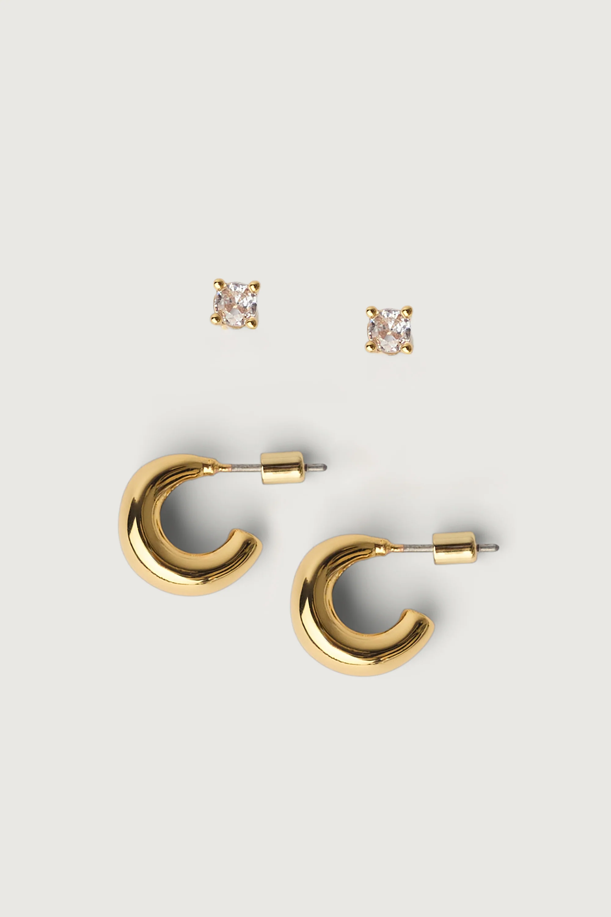 CRESCENT STUD EARRING SET - Image 3