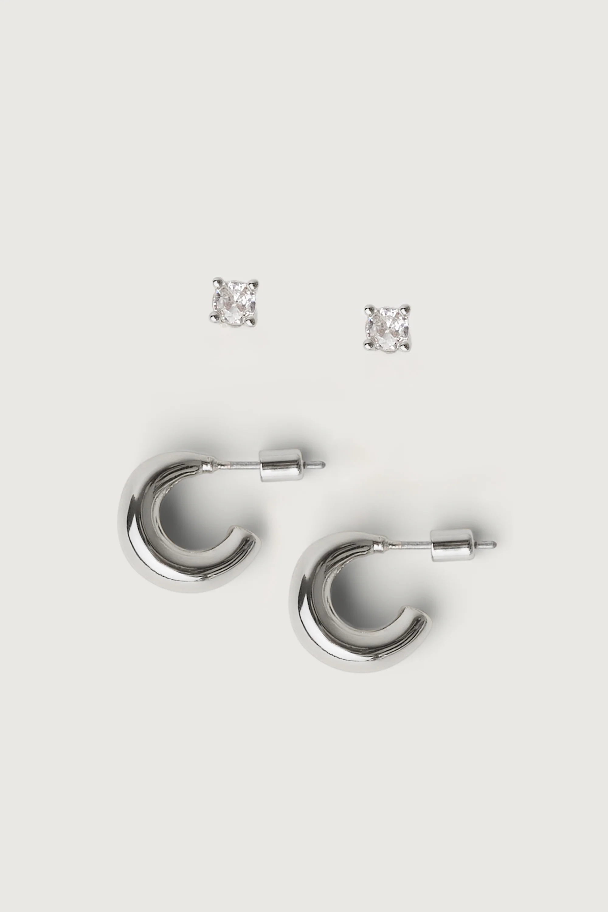 CRESCENT STUD EARRING SET - Image 4
