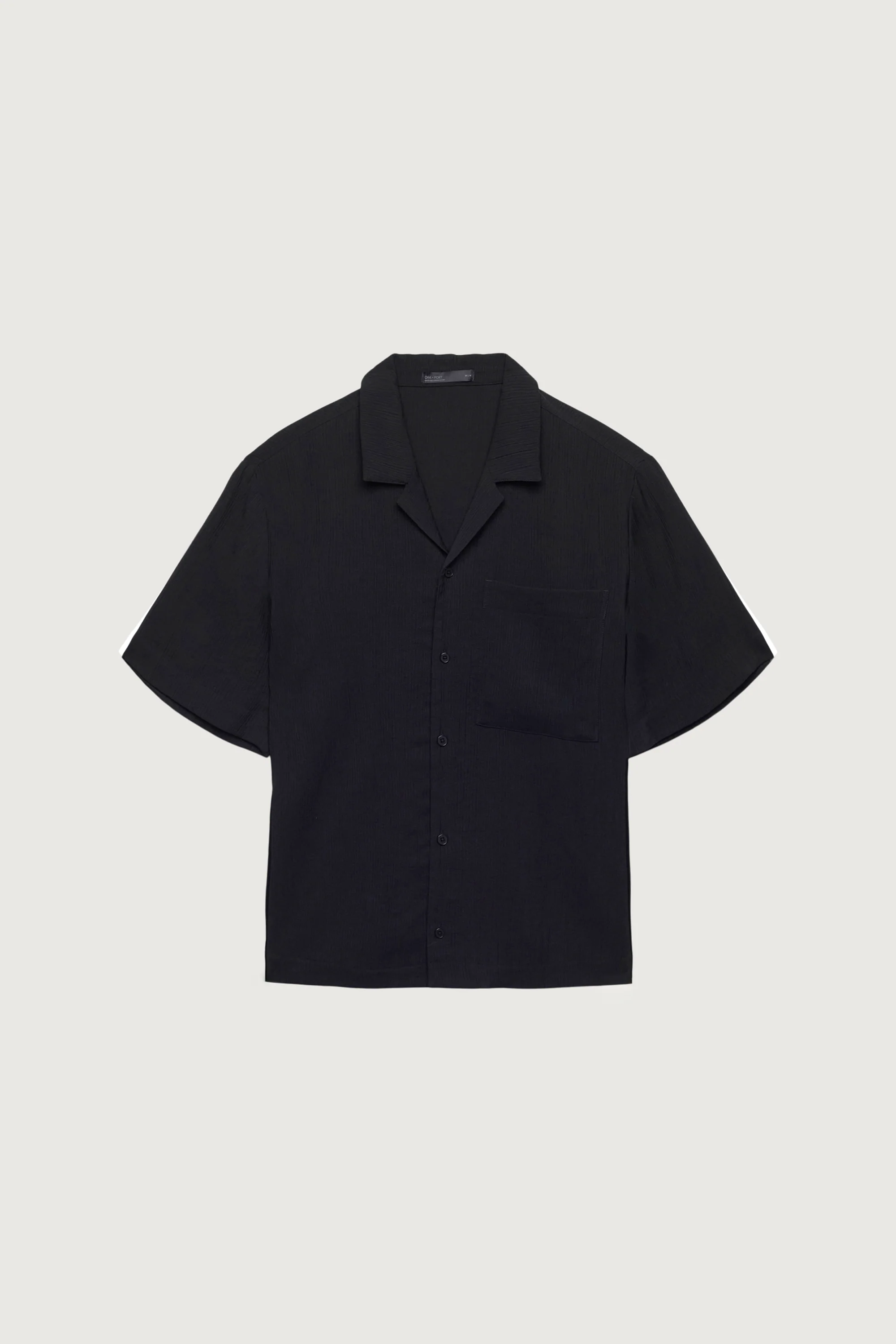 CRINKLED SHORT SLEEVE BUTTON UP SHIRT - Image 3