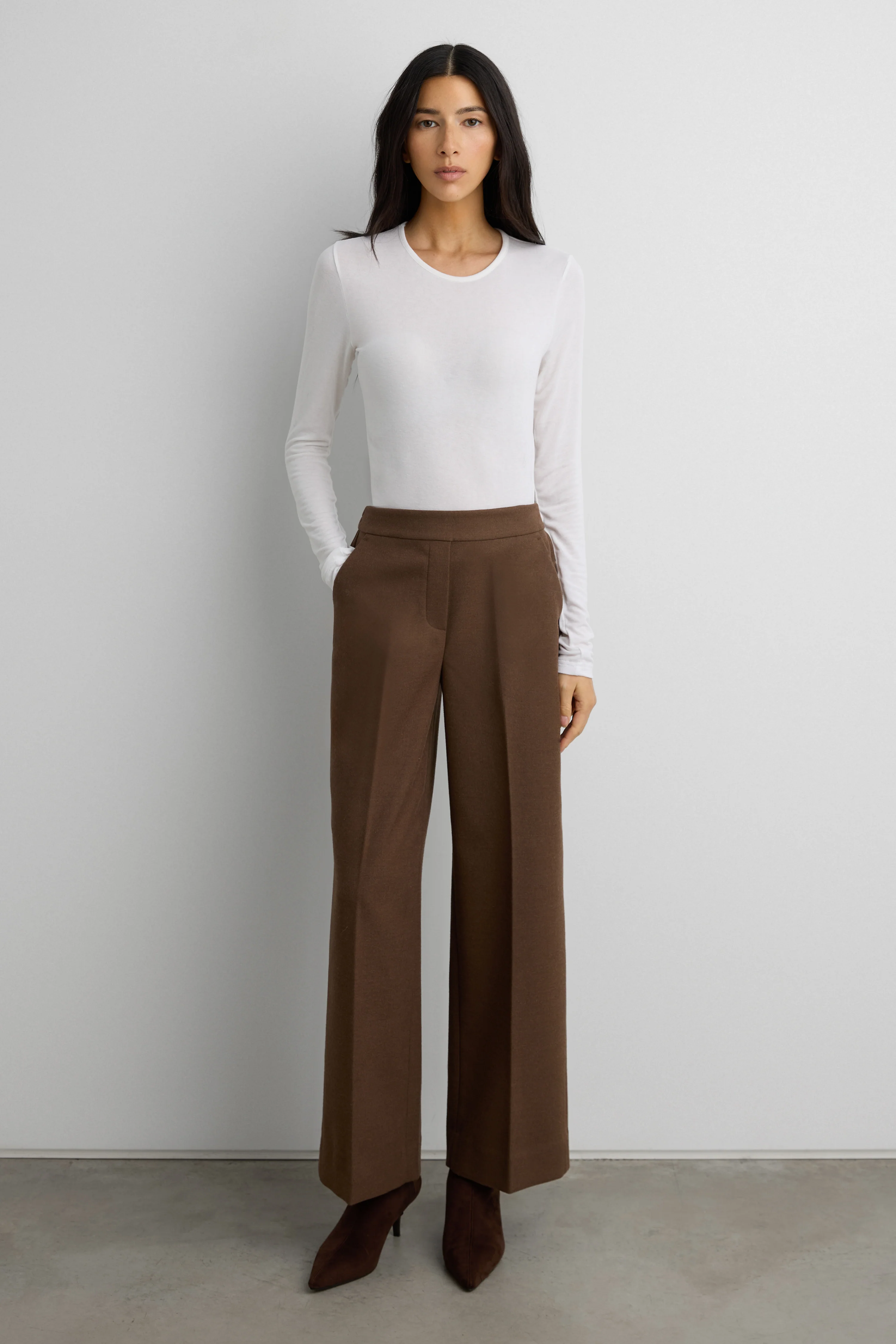 CROPPED HALF ELASTIC WAIST PANT - Image 5