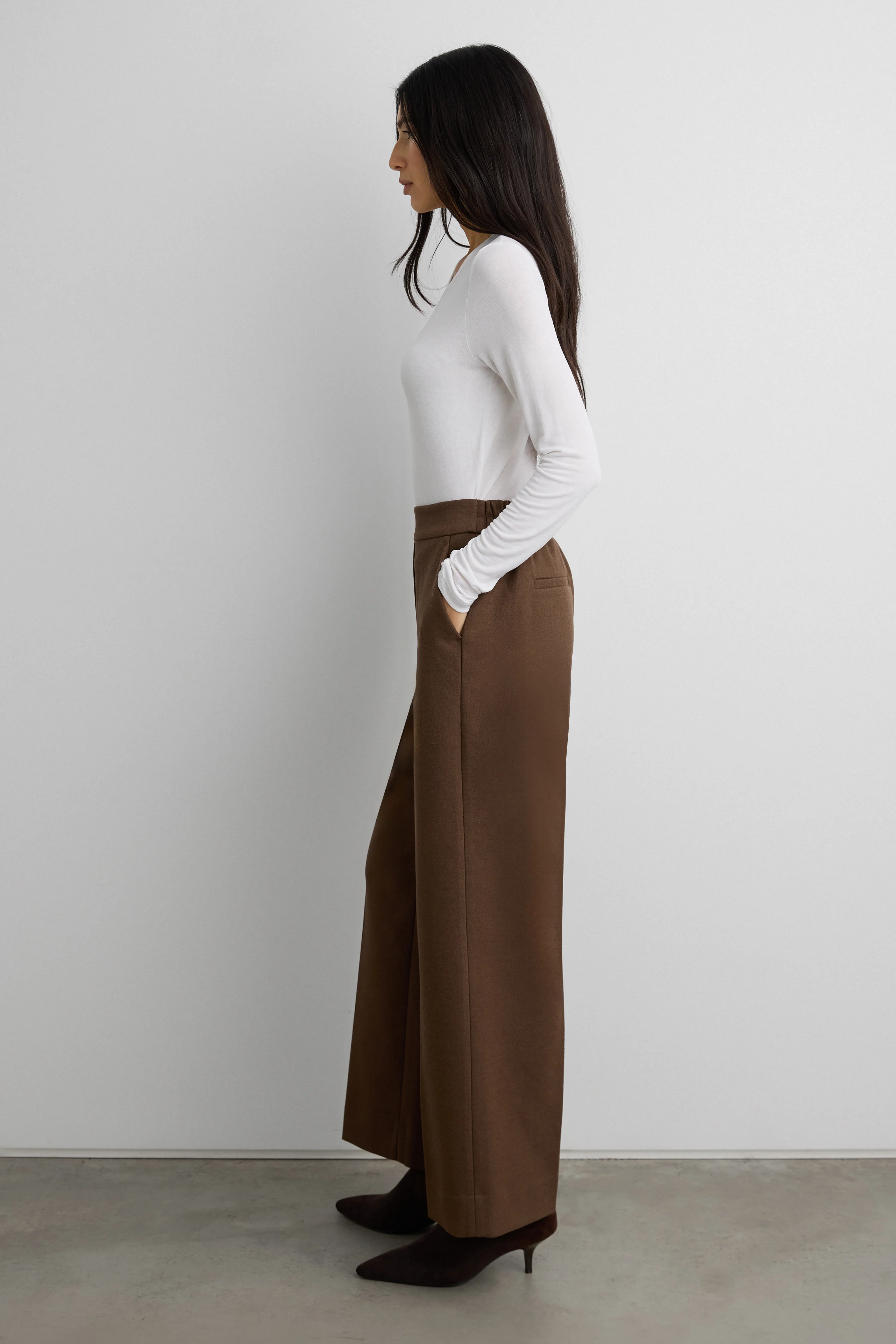 CROPPED HALF ELASTIC WAIST PANT - Image 7