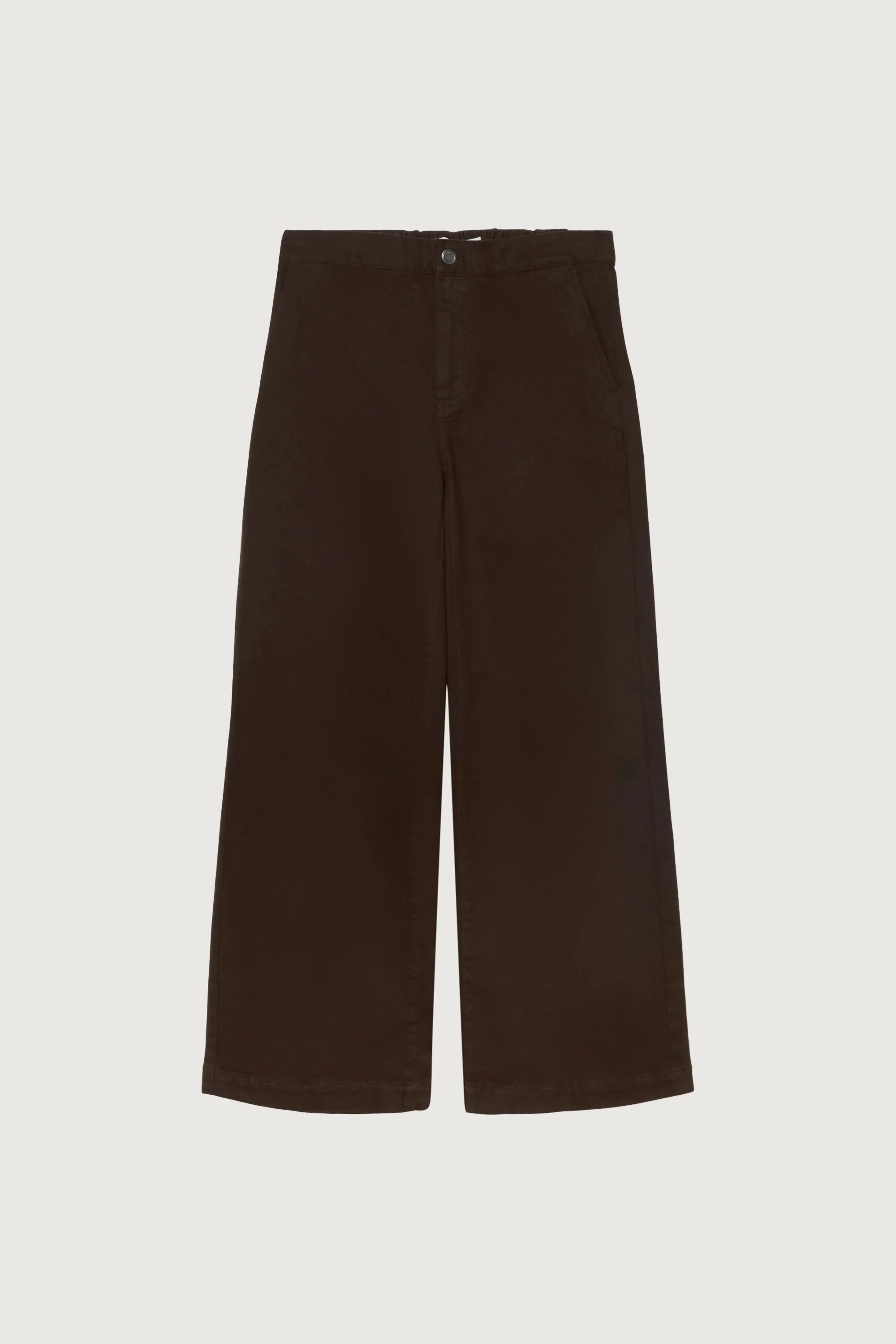 CROPPED LENGTH TWILL WIDE LEG PANT - Image 10