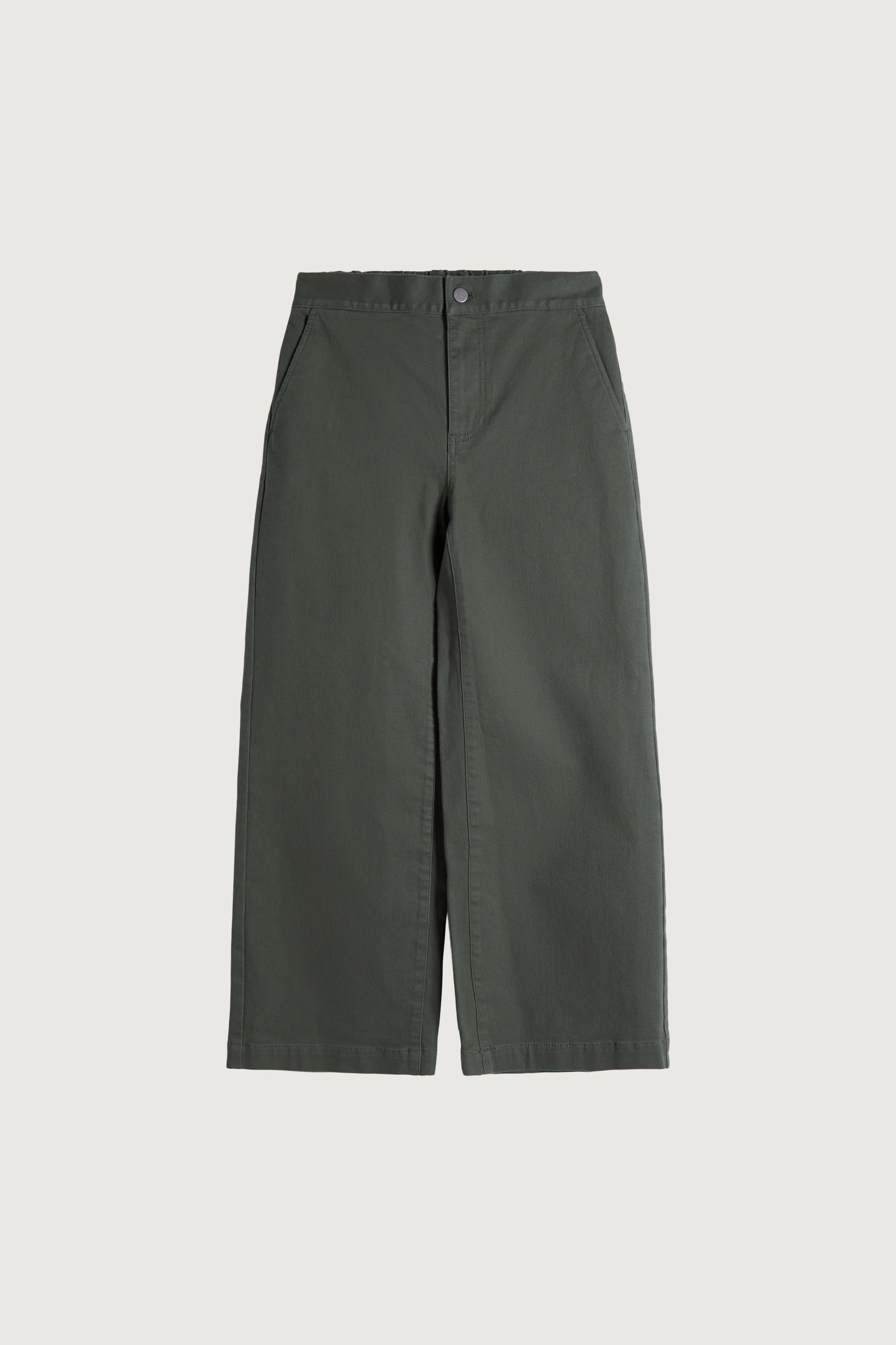CROPPED LENGTH TWILL WIDE LEG PANT - Image 19