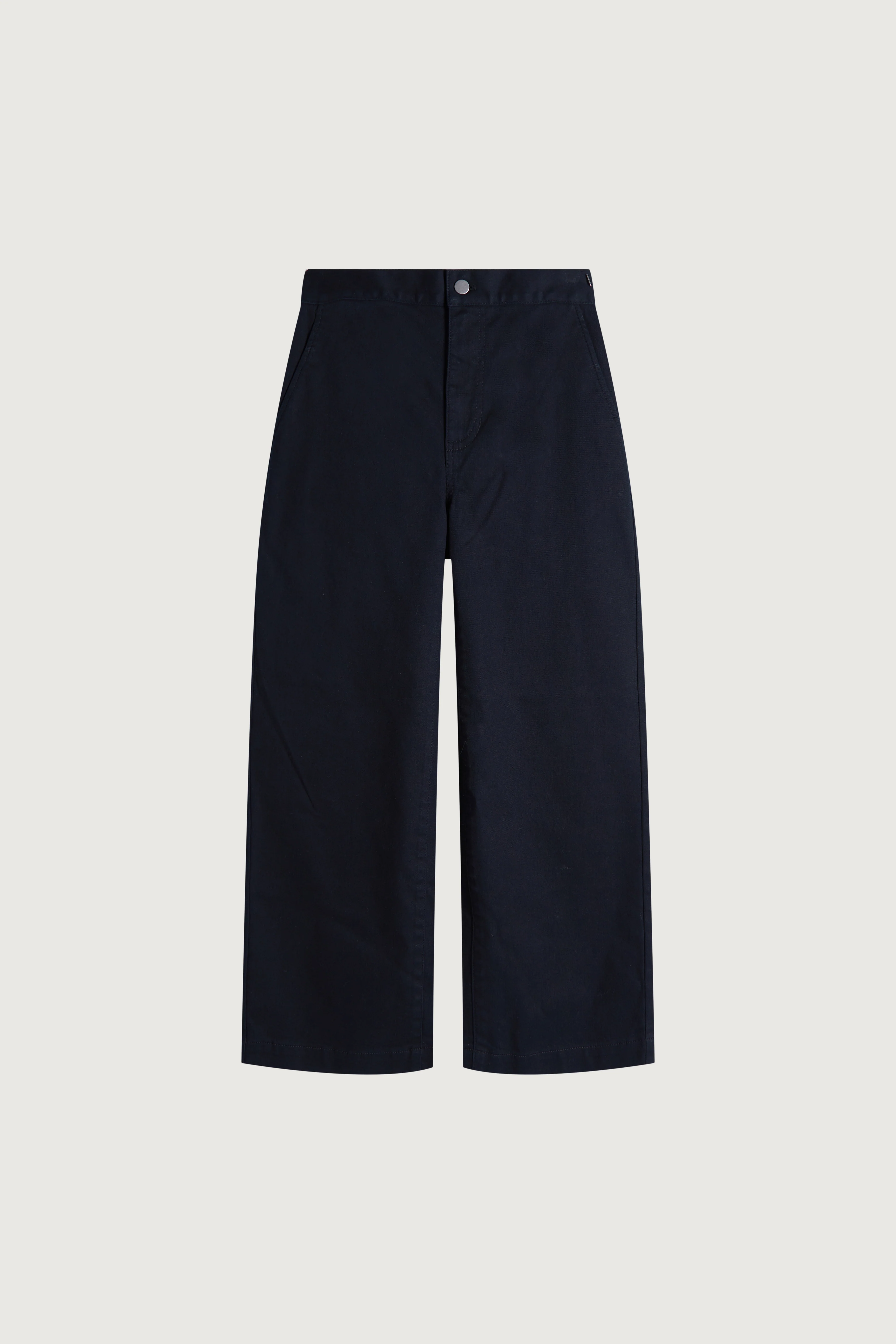 CROPPED LENGTH TWILL WIDE LEG PANT - Image 5