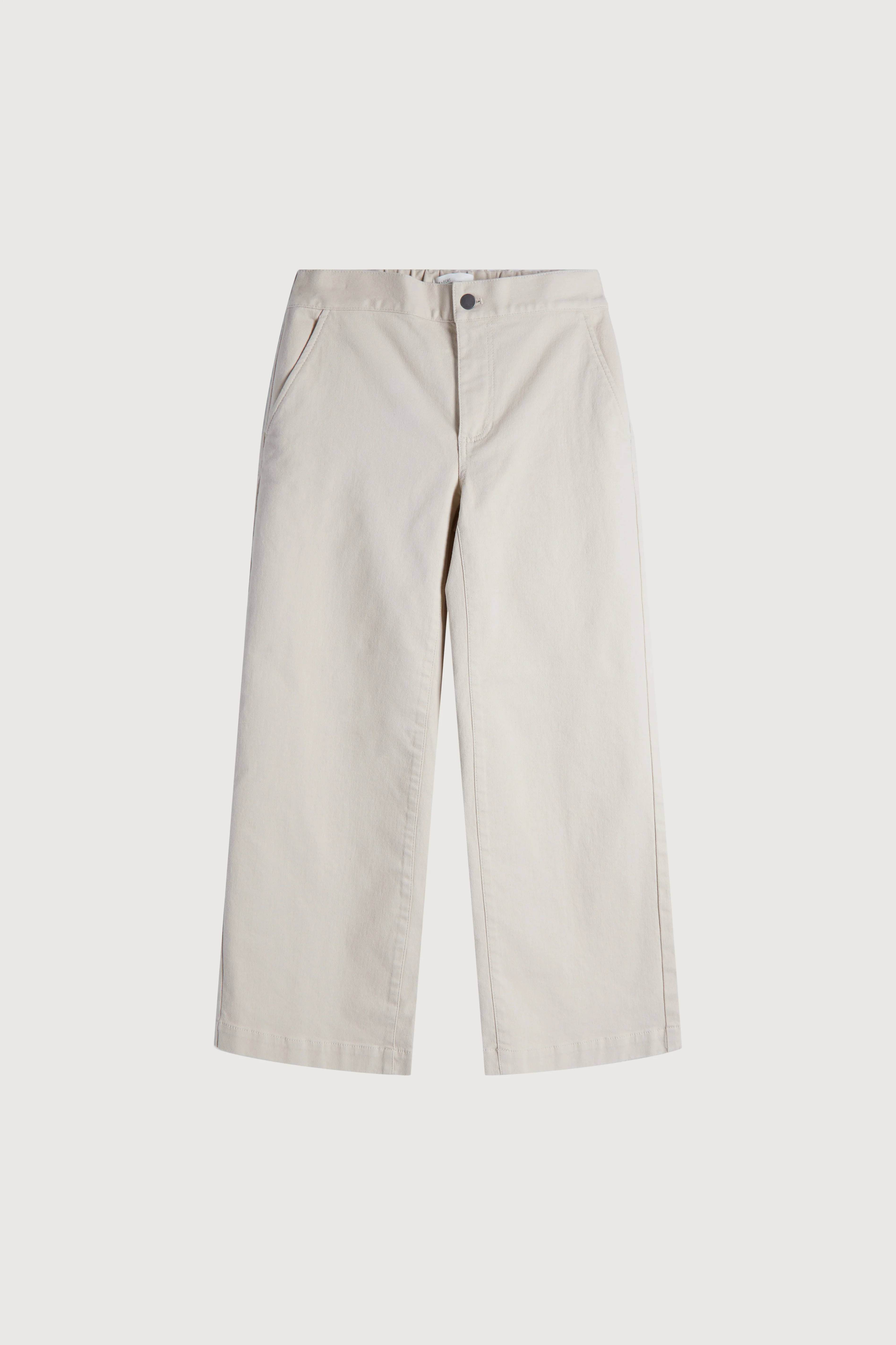 CROPPED LENGTH TWILL WIDE LEG PANT - Image 9