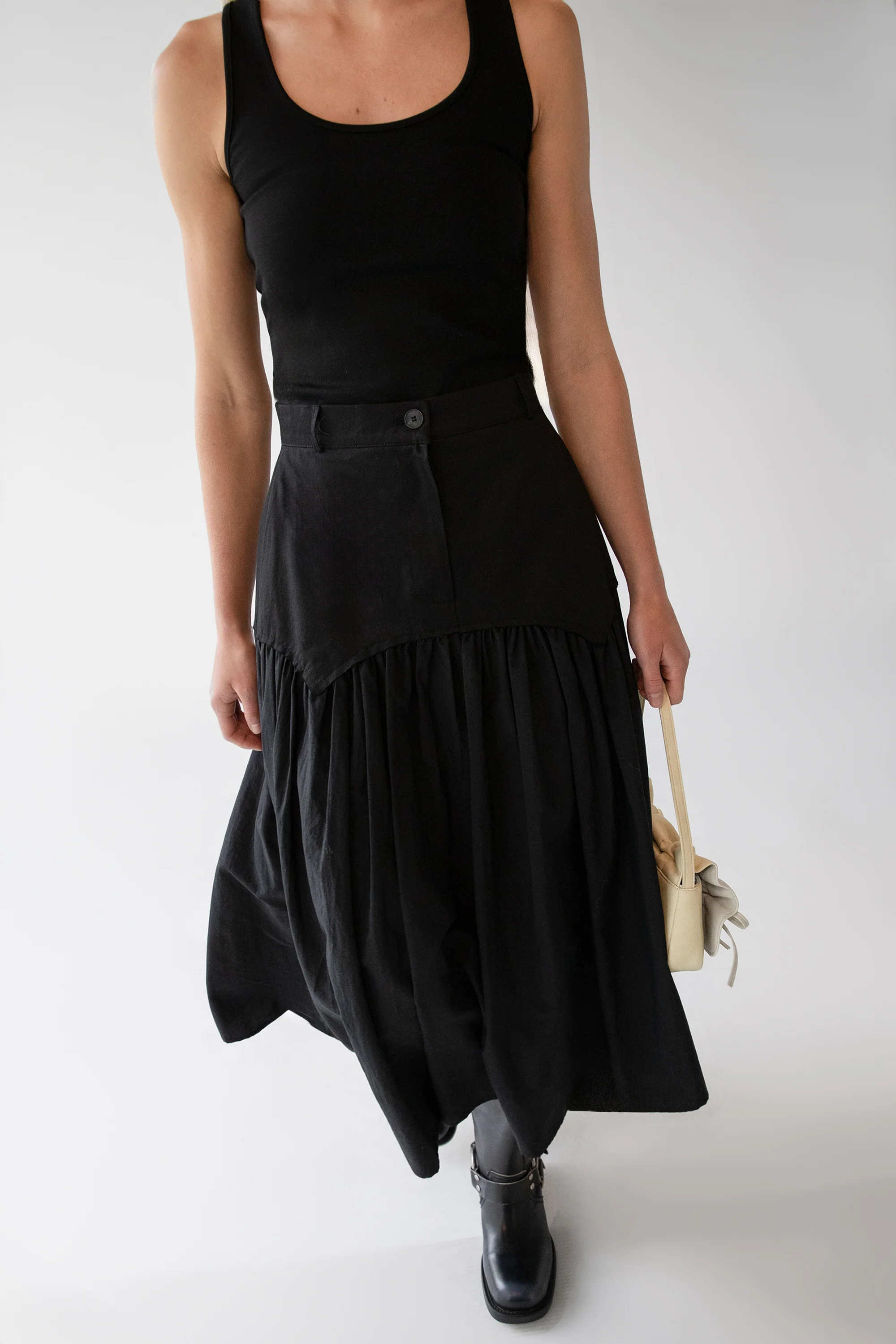 NYLON PLEATED MIDI SKIRT - Image 3