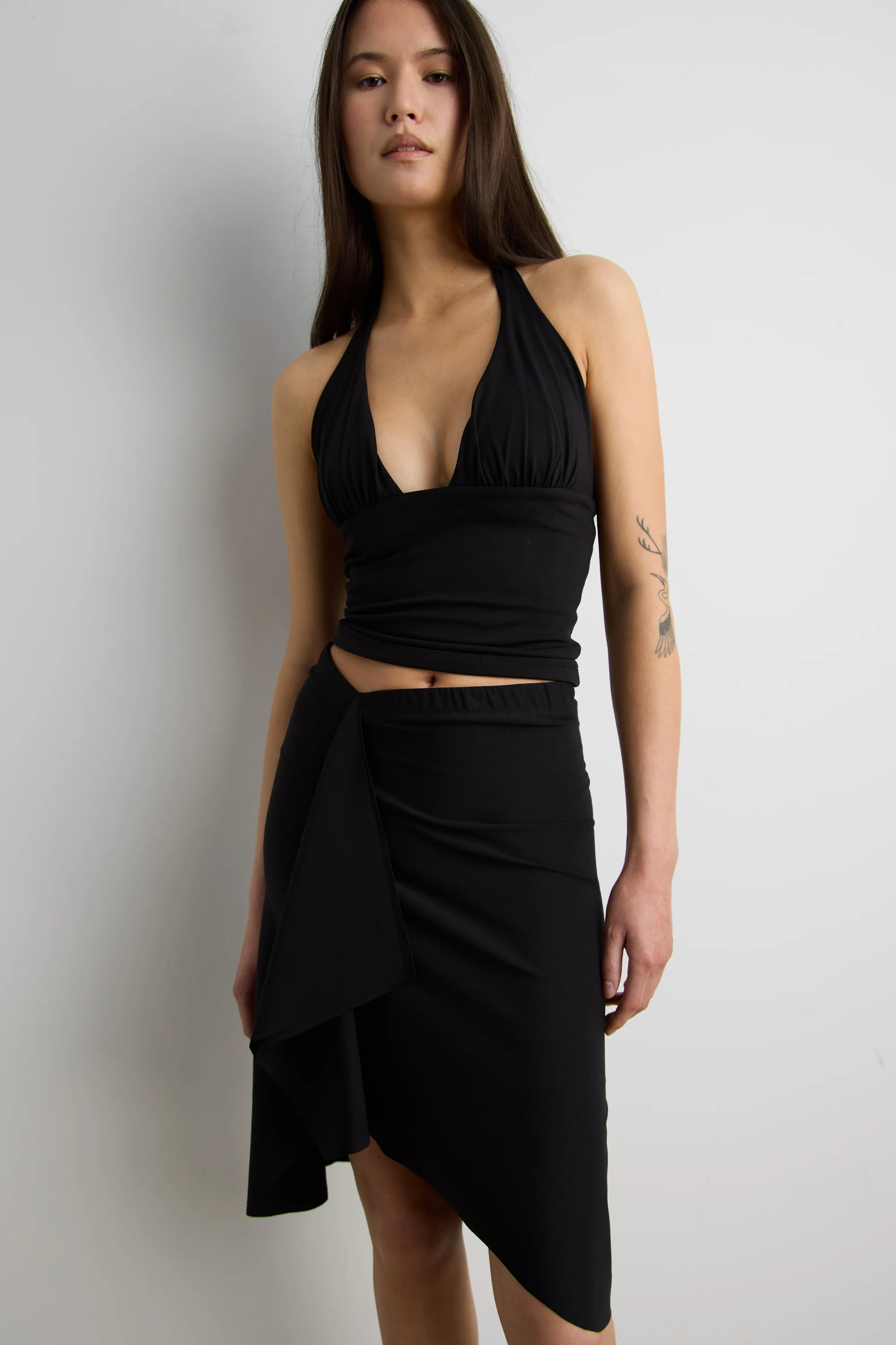 DEEP NECKLINE HALTER NECK TOP - Image 2