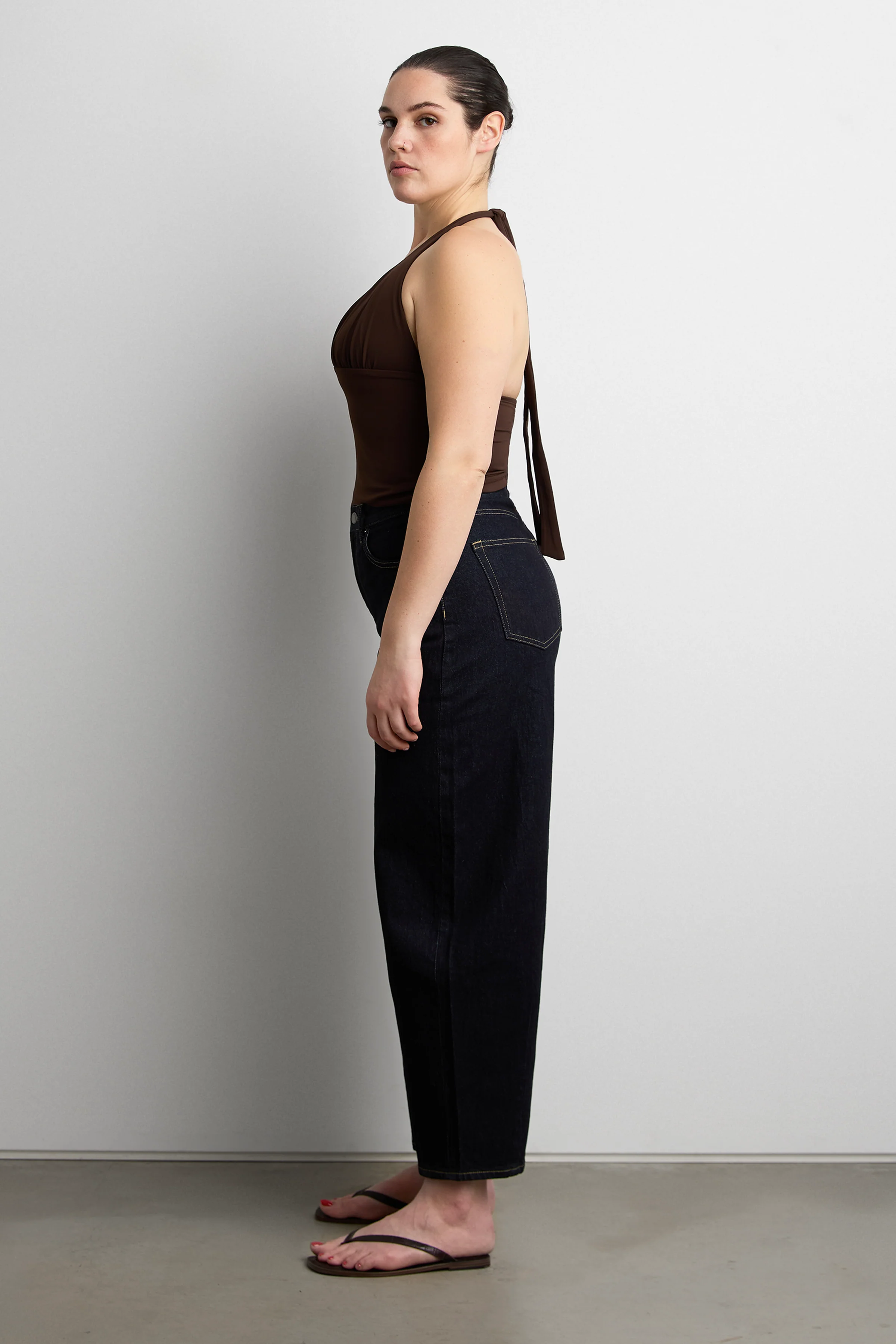 DEEP NECKLINE HALTER NECK TOP - Image 4