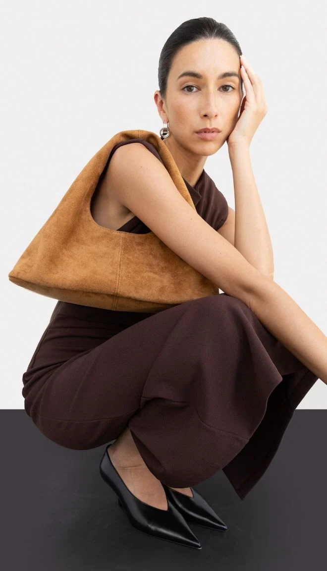 DEMI SHOULDER BAG IN VEGAN SUEDE - Image 2