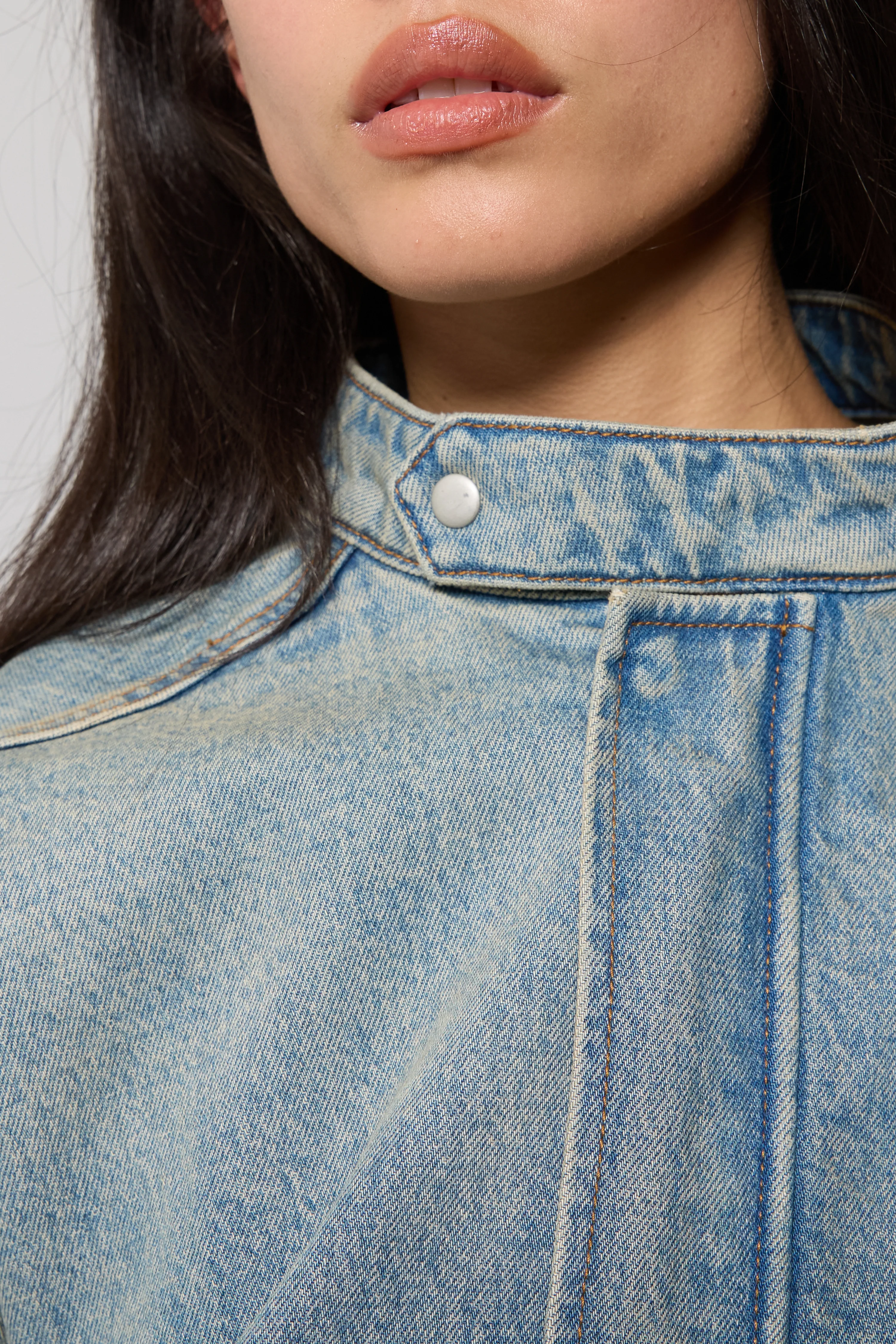 DENIM MOTO BOMBER JACKET - Image 2