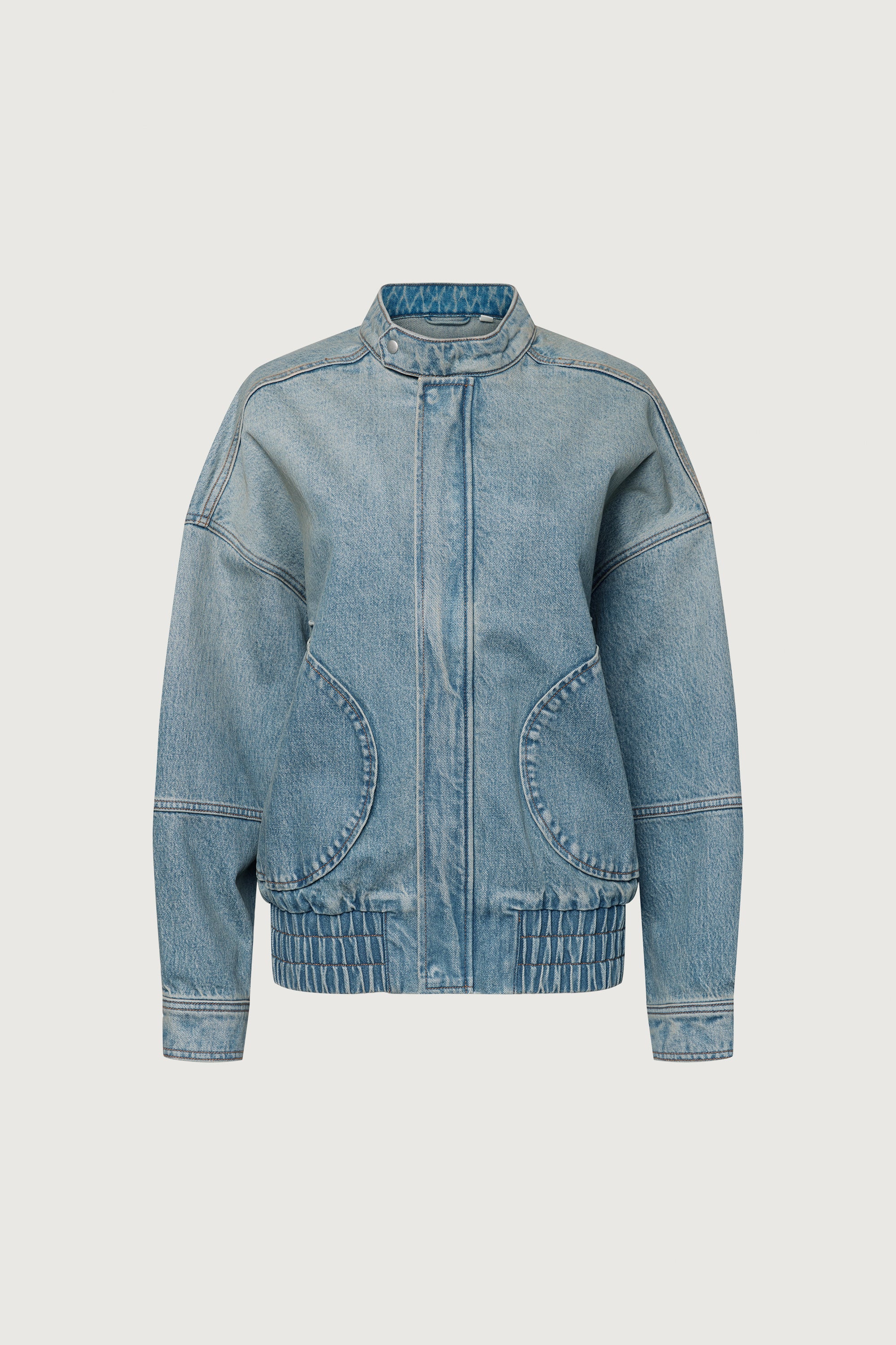 DENIM MOTO BOMBER JACKET - Image 4