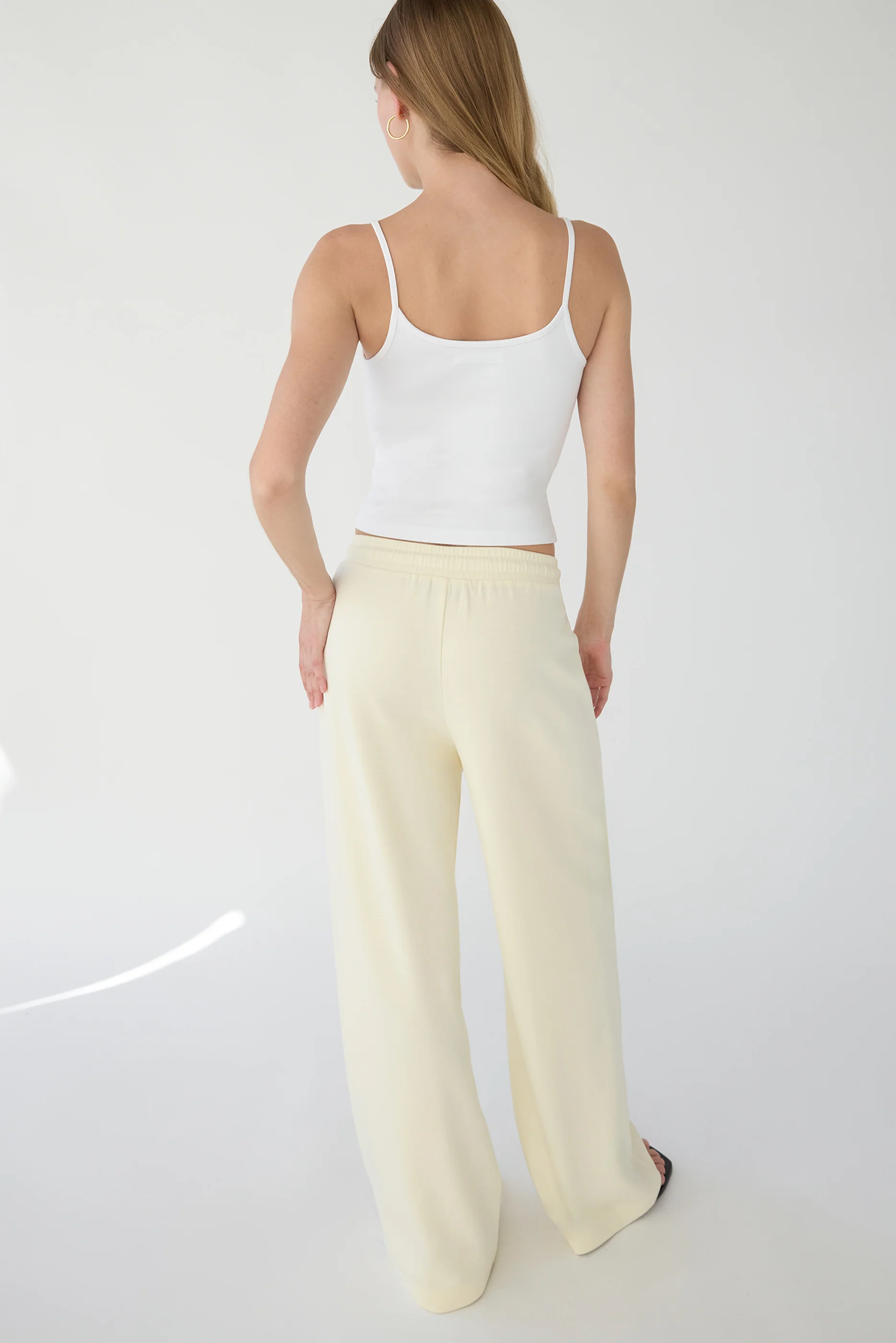 DOUBLE-KNIT COTTON BLEND WIDE LEG PANT - Image 3