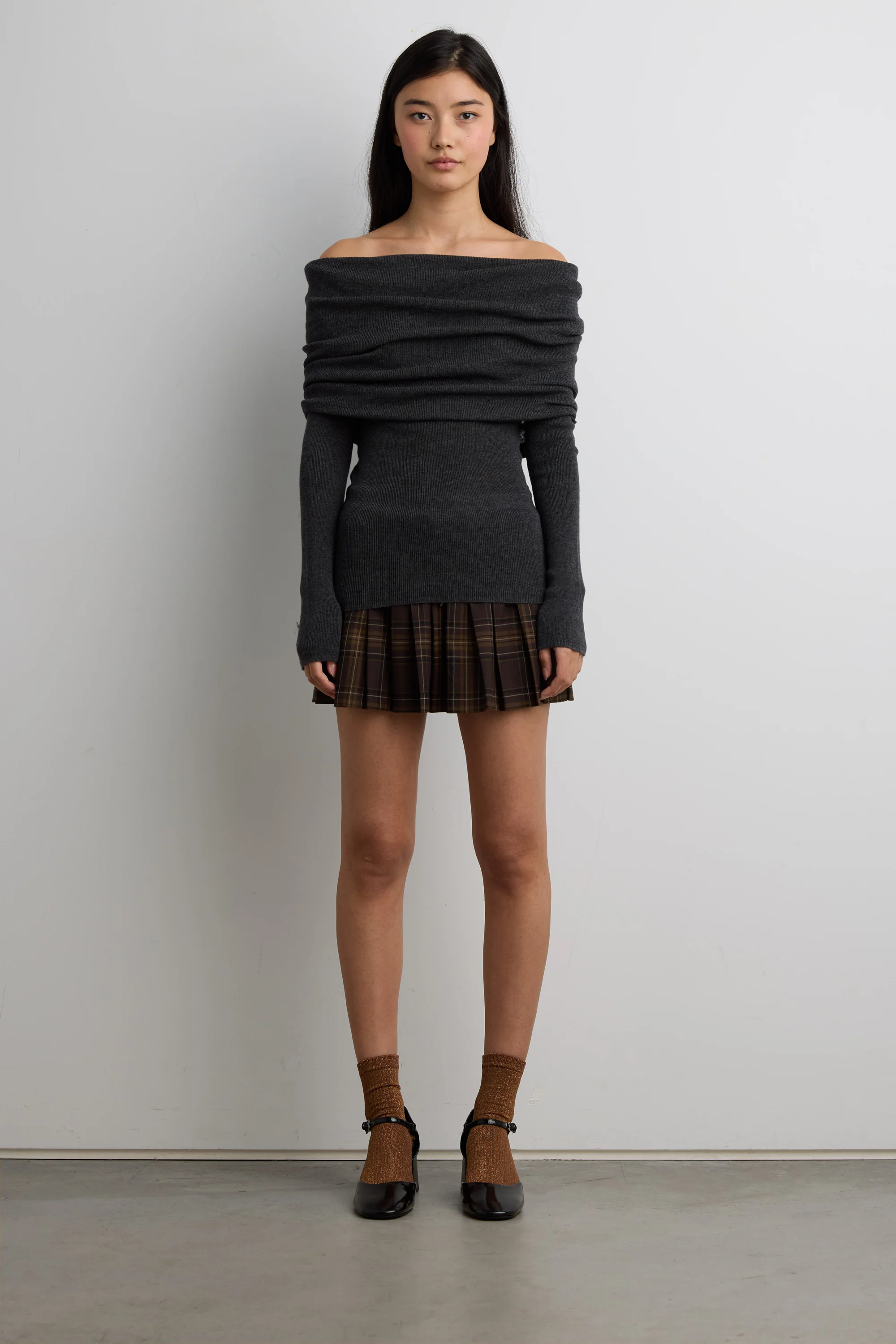 DRAPED OFF SHOULDER SWEATER - Image 2