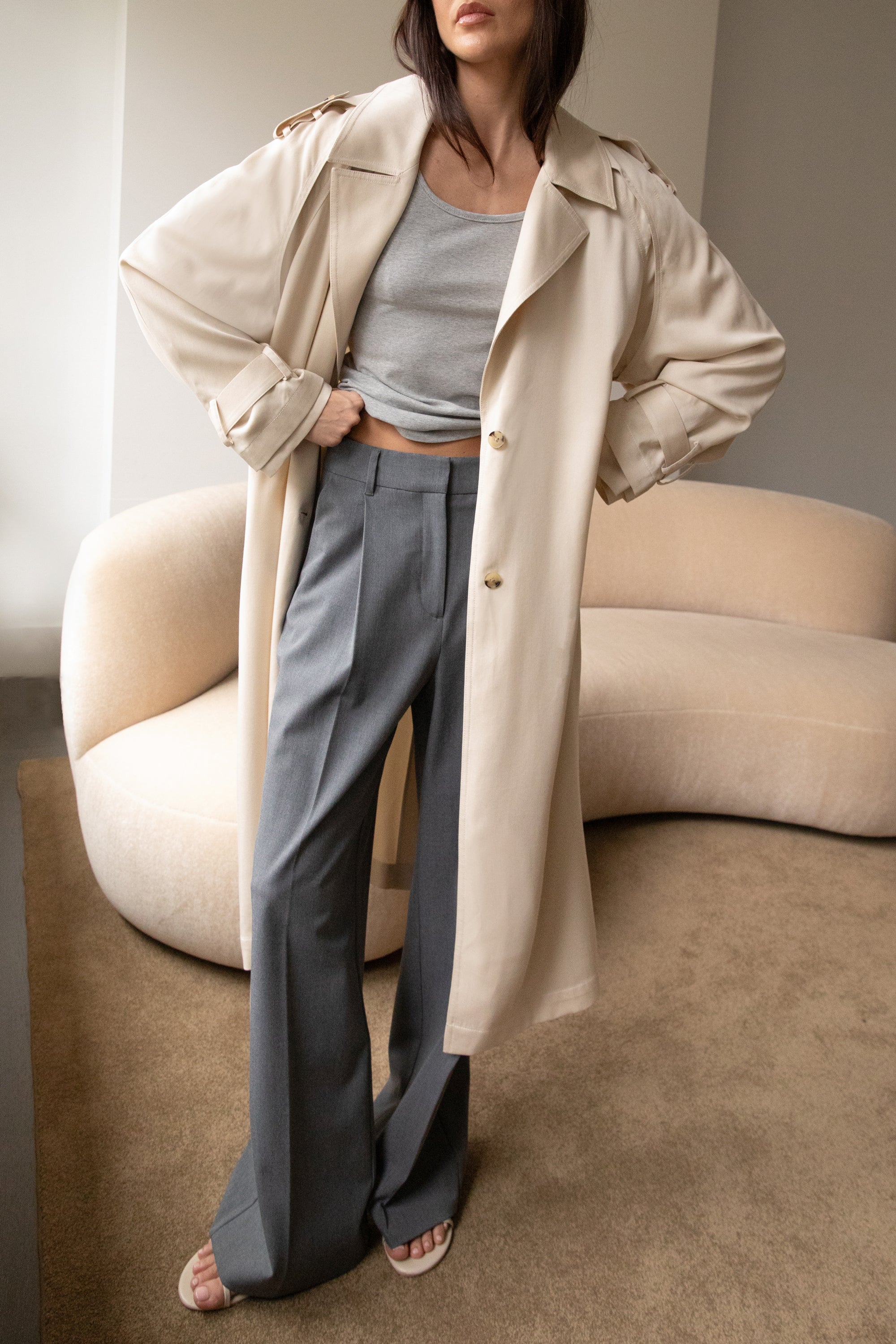 FLOWY TRENCH COAT - Image 4