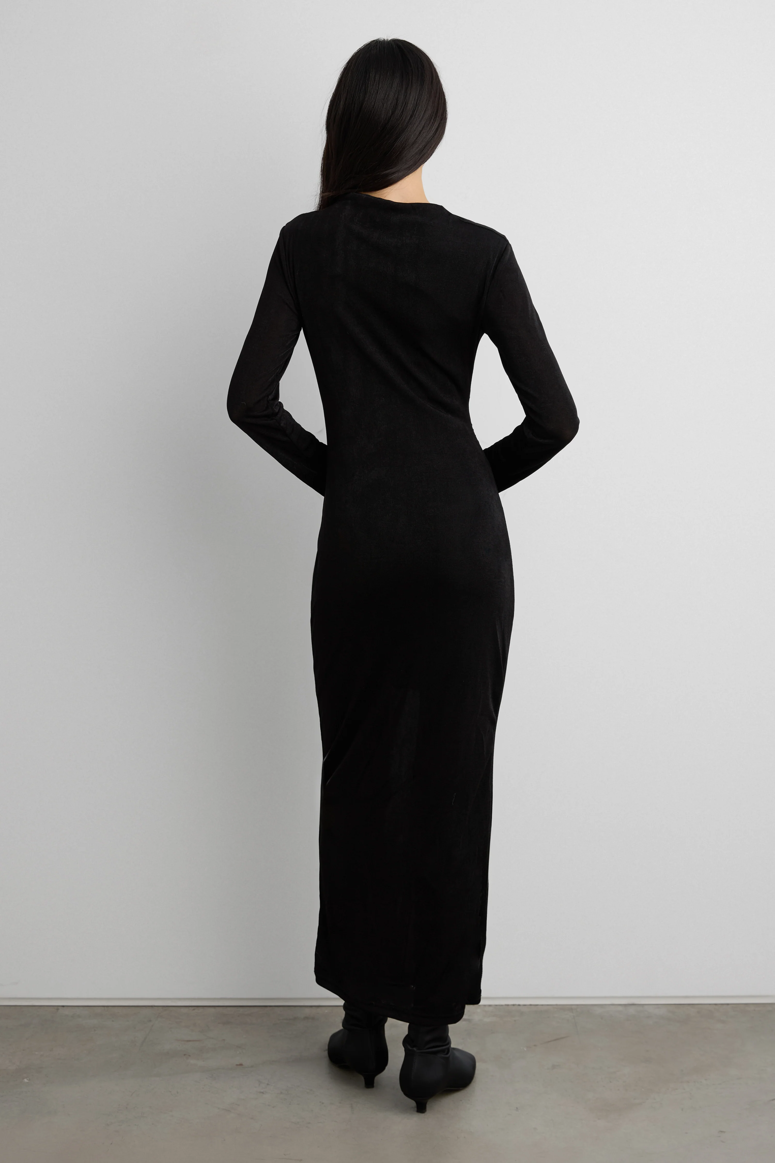RUCHED WAIST MAXI JERSEY DRESS - Image 4