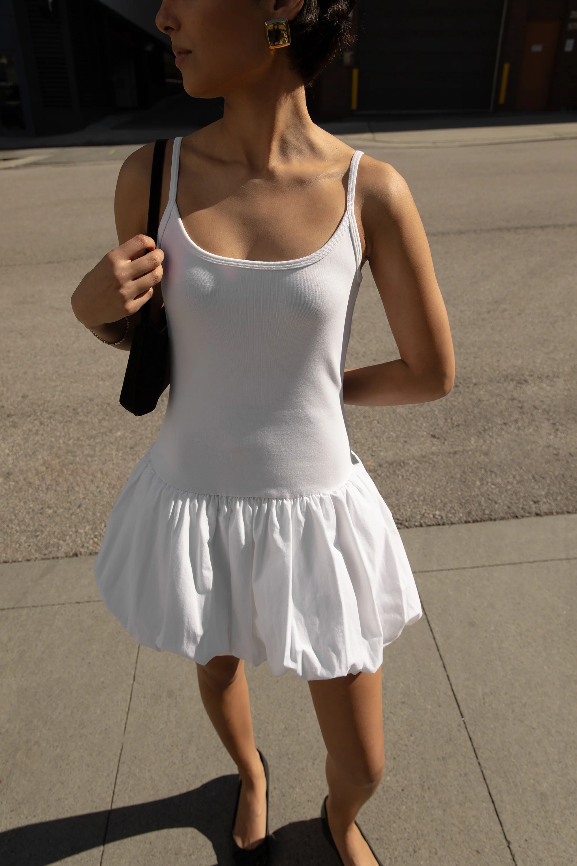 DROP WAIST BUBBLE HEM MINI DRESS - Image 12