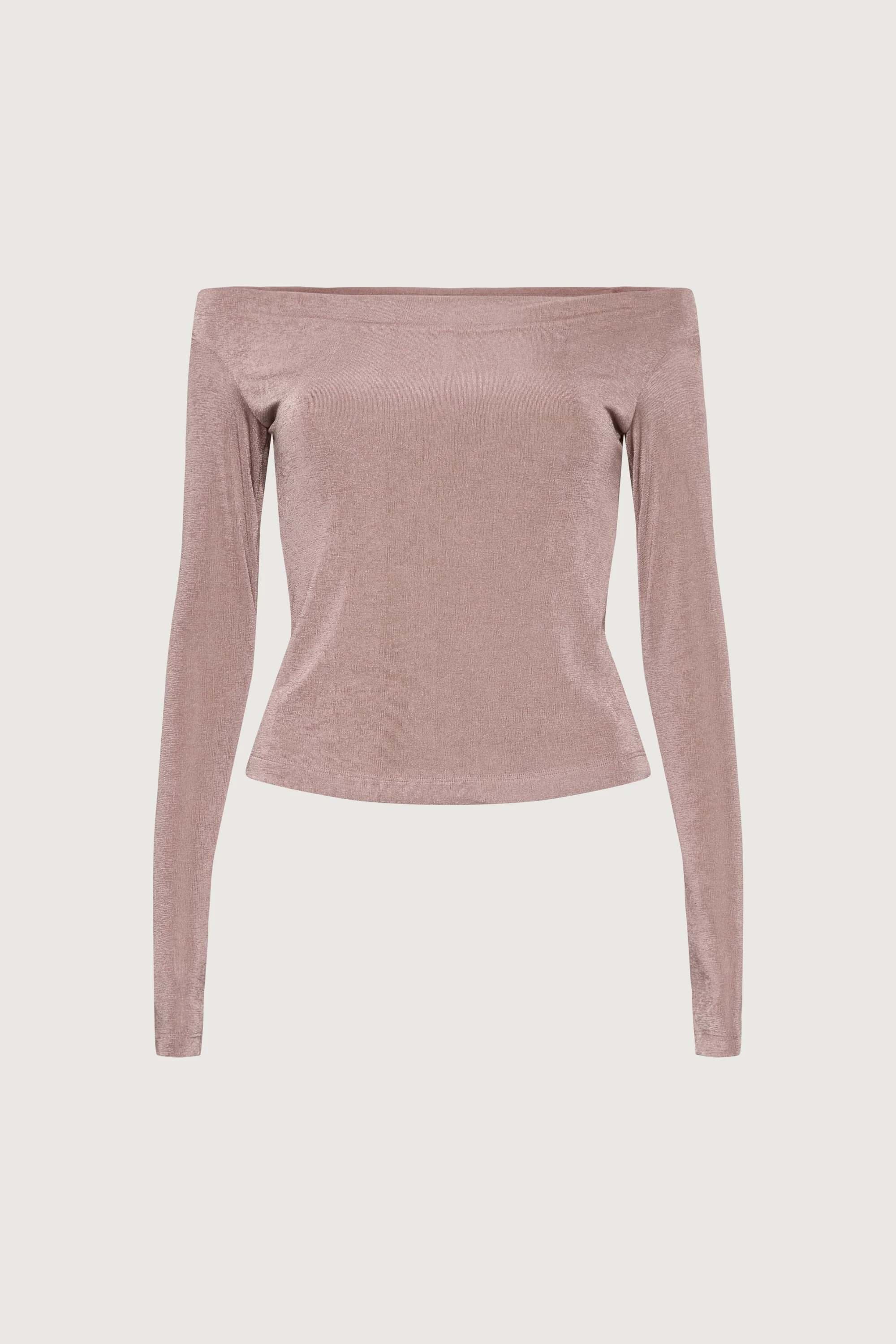 FITTED OFF THE SHOULDER LONG SLEEVE TOP - Image 5