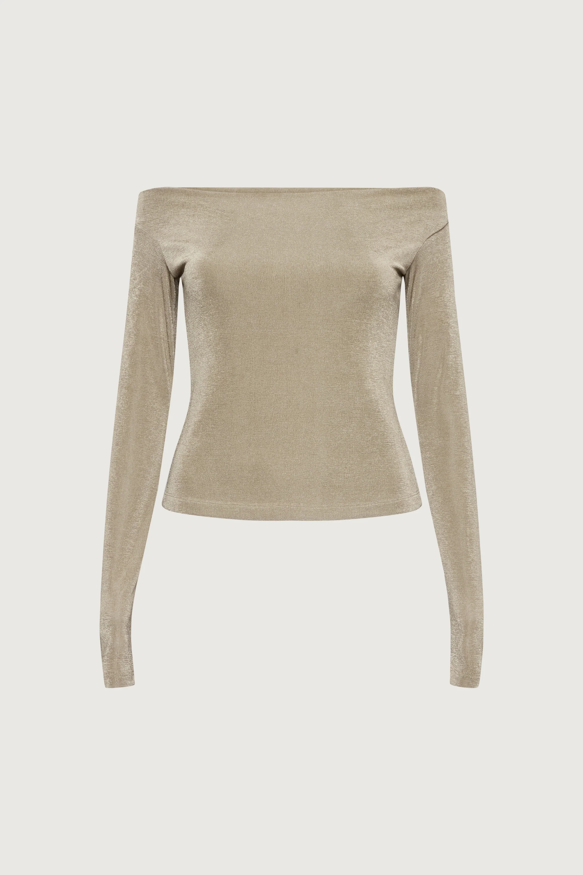 FITTED OFF THE SHOULDER LONG SLEEVE TOP - Image 6