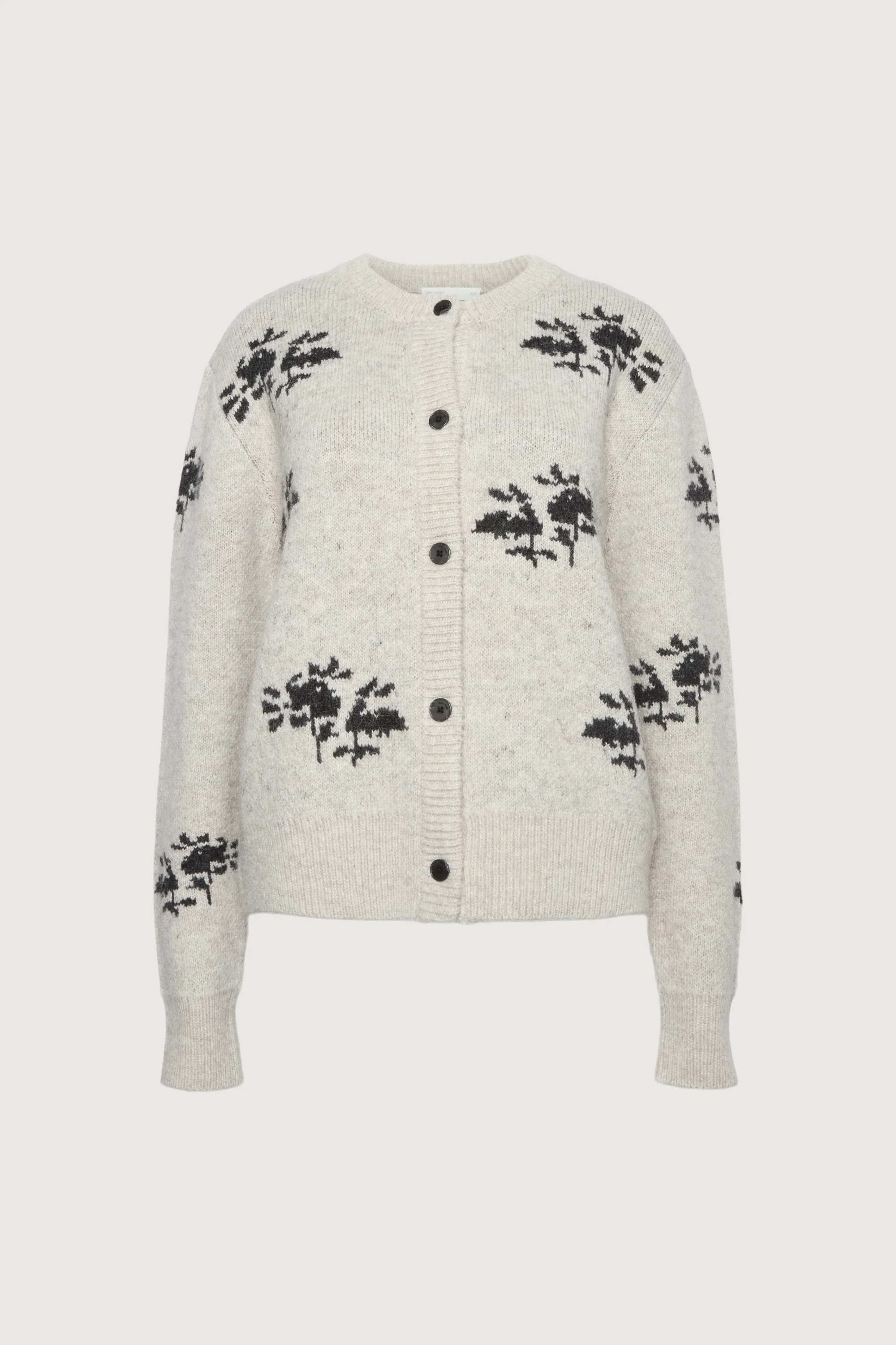 FLORAL JACQUARD WOOL BLEND CARDIGAN - Image 5
