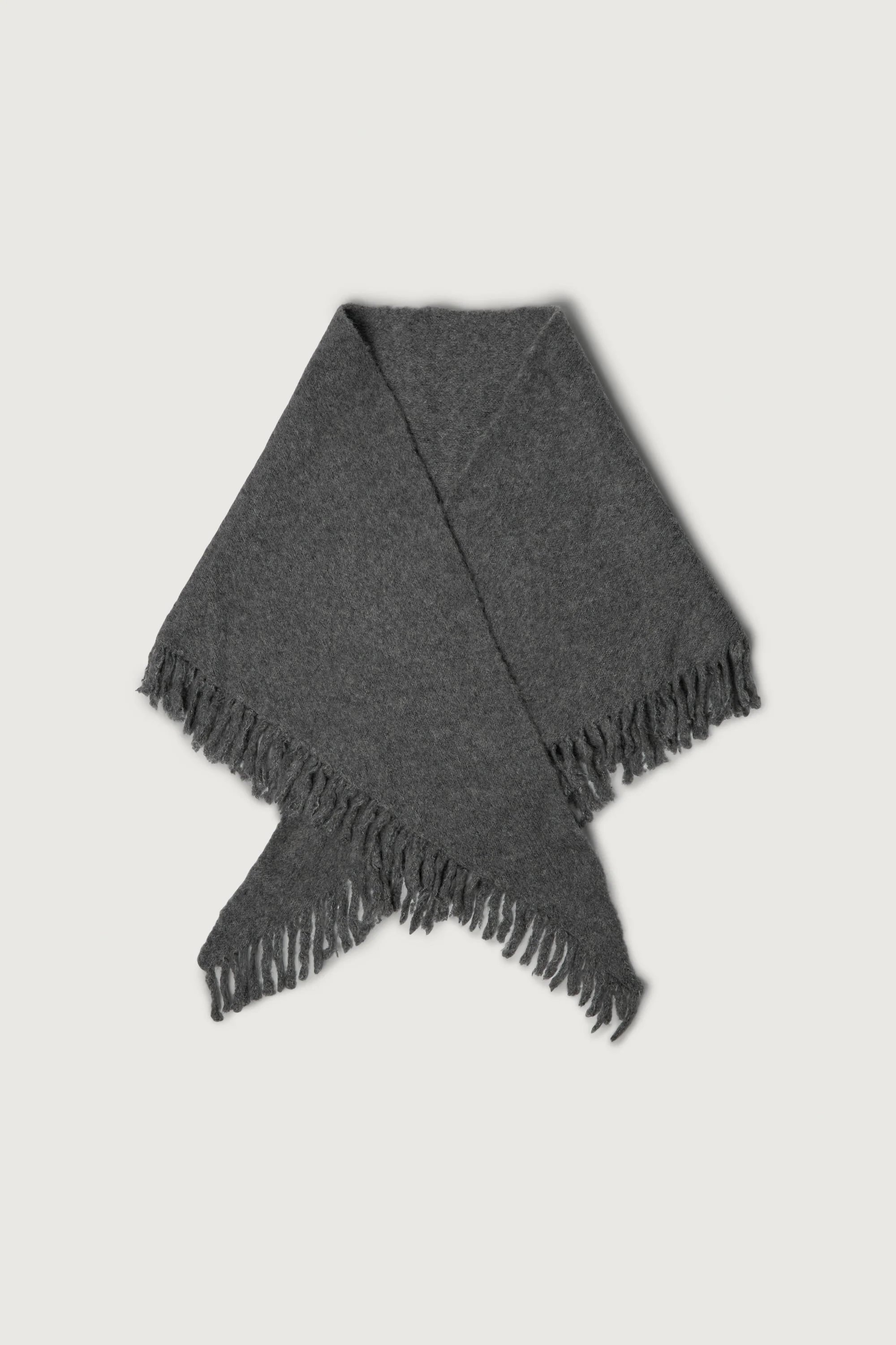FRINGE TRIM TRIANGLE SCARF - Image 3