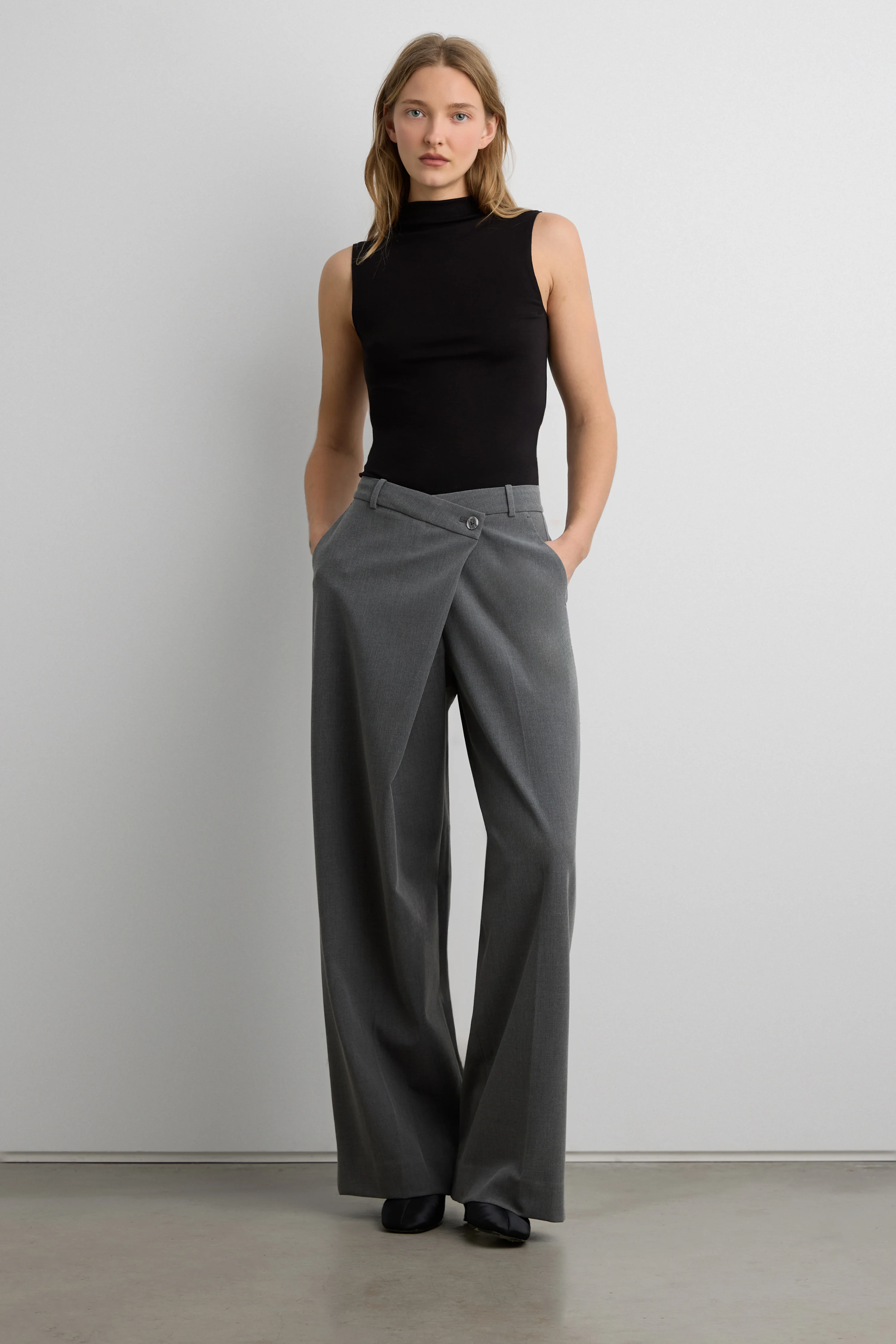 FRONT WRAP STRAIGHT LEG TROUSER - Image 4